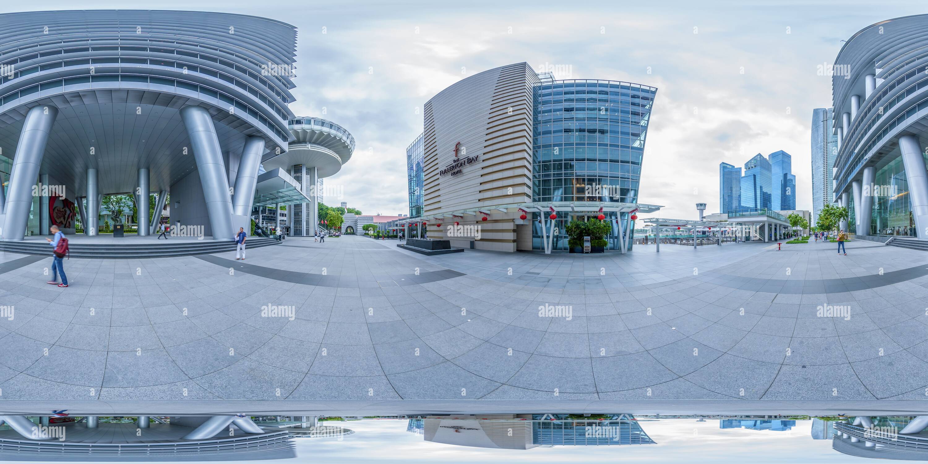 360 Grad Panorama Ansicht von OUE Tower Singapur