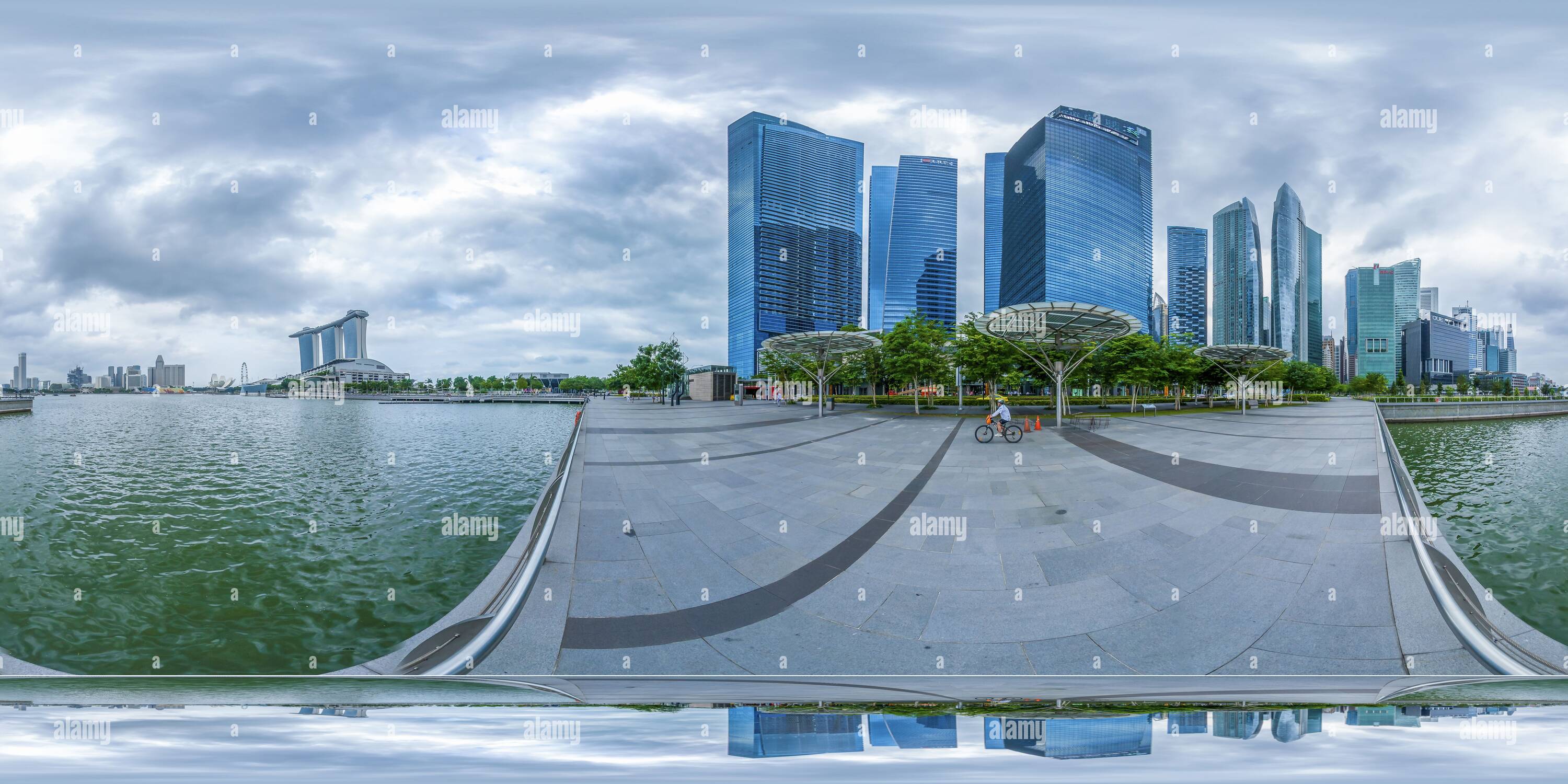 360 Grad Panorama Ansicht von Marina Bay Blvd.