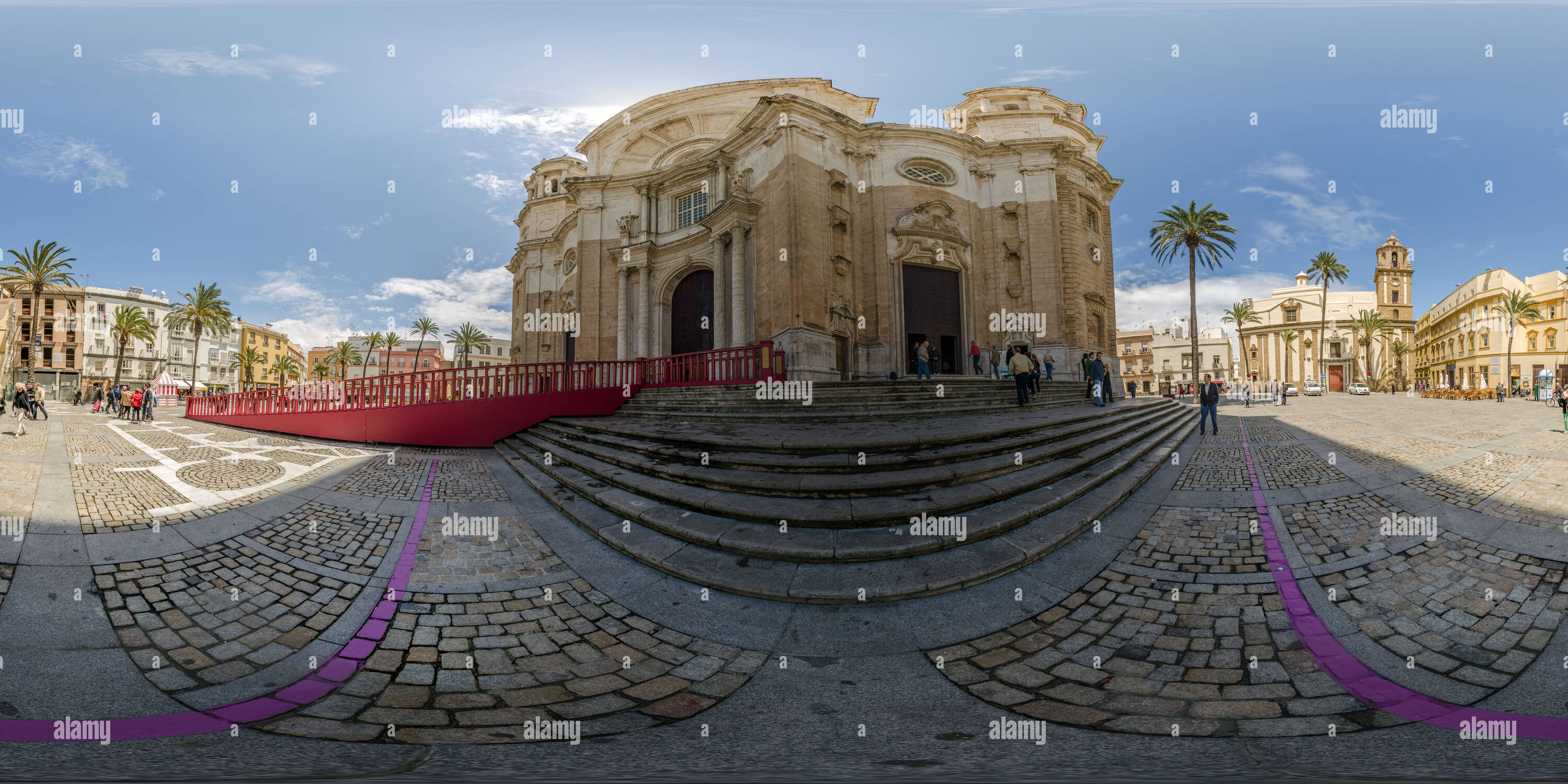 360 Grad Panorama Ansicht von Die Kathedrale von Cadiz, Cadiz