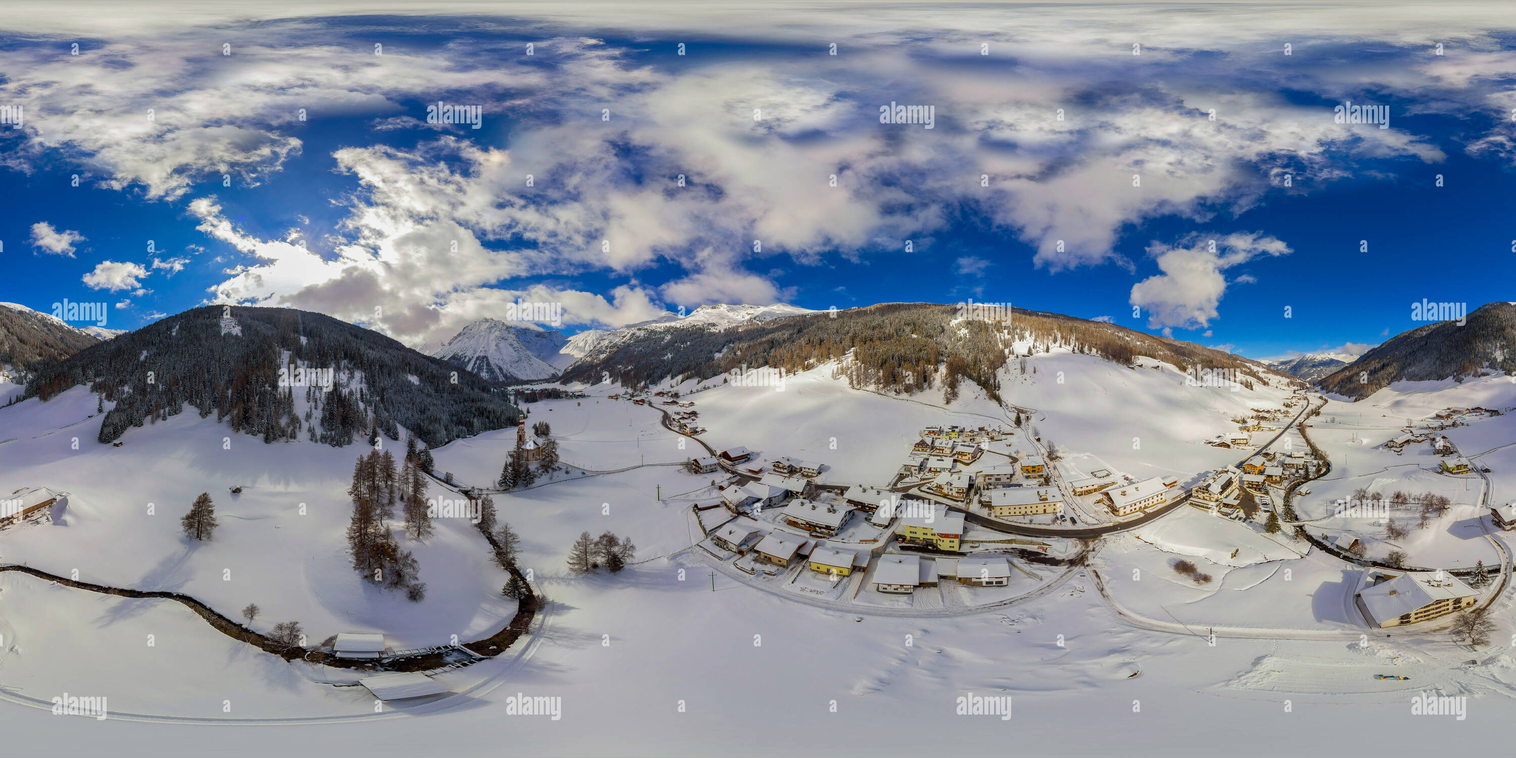 360 Grad Panorama Ansicht von Obernberg am Brenner