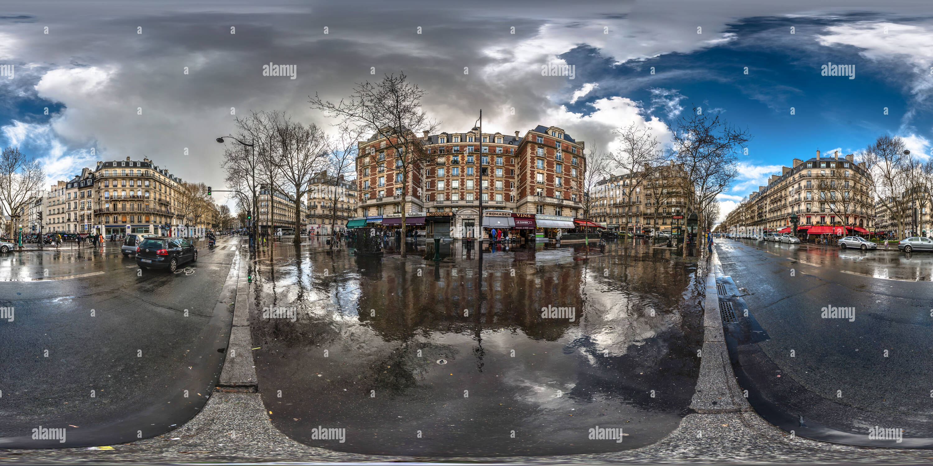 360 Grad Panorama Ansicht von Boulevard Saint-Germain, Rue Des Carmes