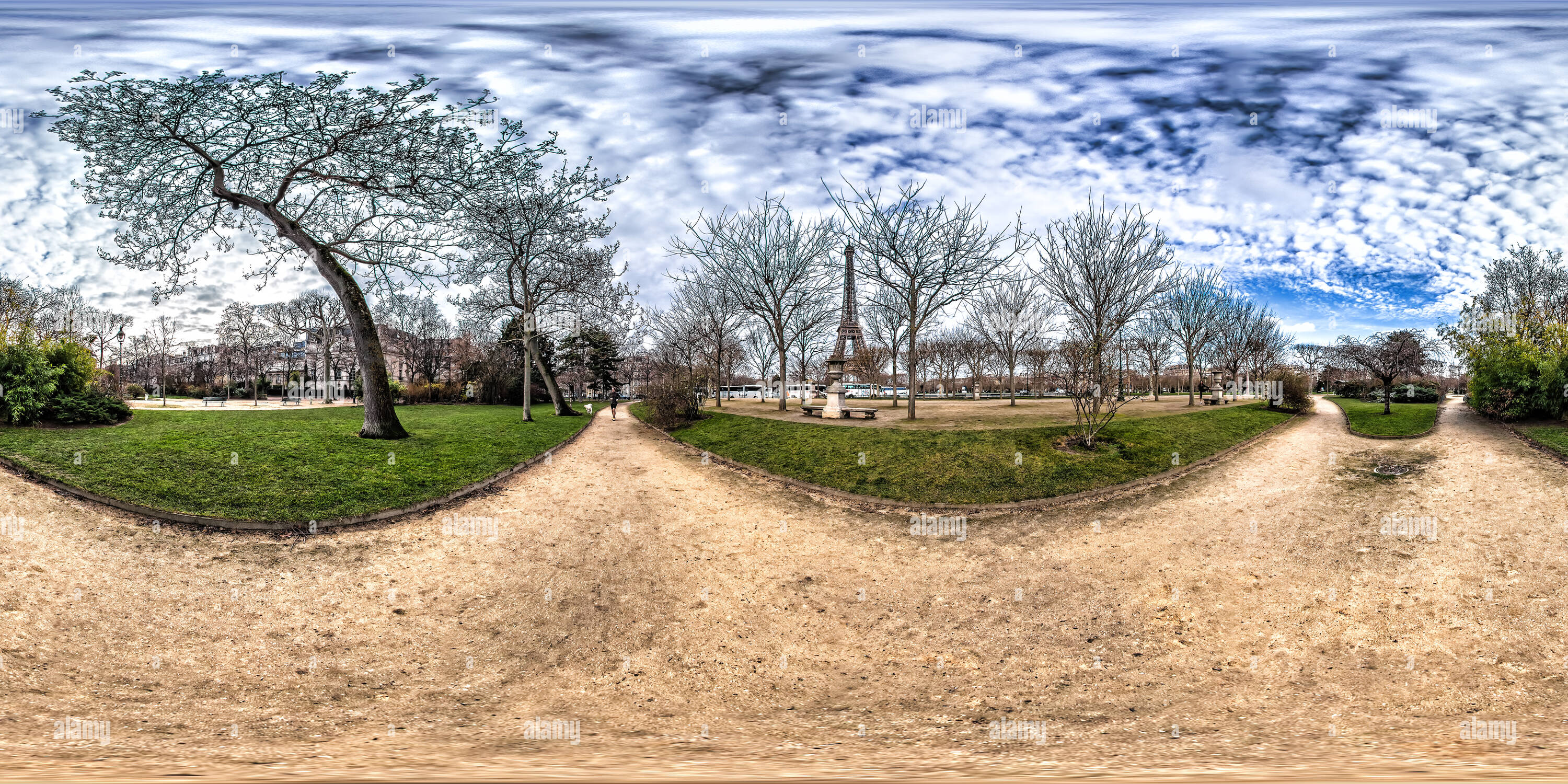 360 Grad Panorama Ansicht von Champ de Mars - Allée Thomy-Thierry - Av. du Général Margueritte