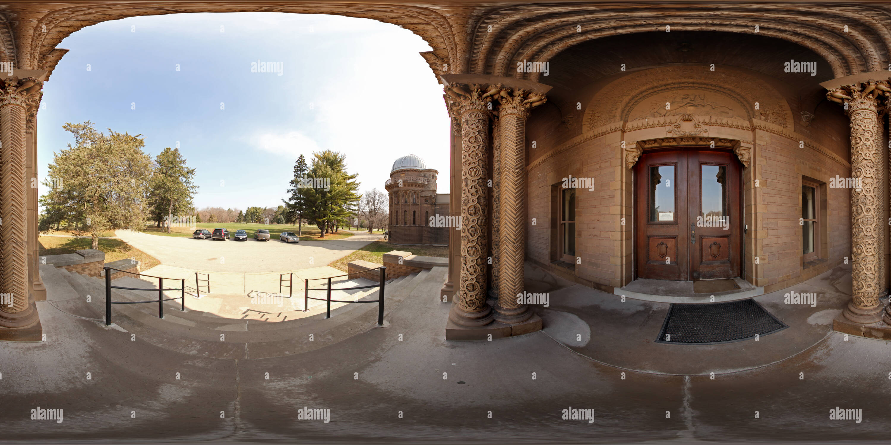 360 Grad Panorama Ansicht von Yerkes Observatorium, Portico