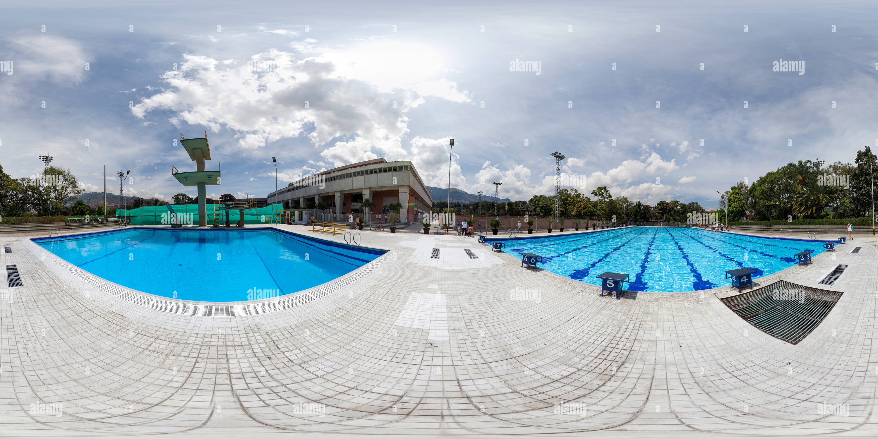 360 Grad Panorama Ansicht von Piscinas Universidad de Antioquia