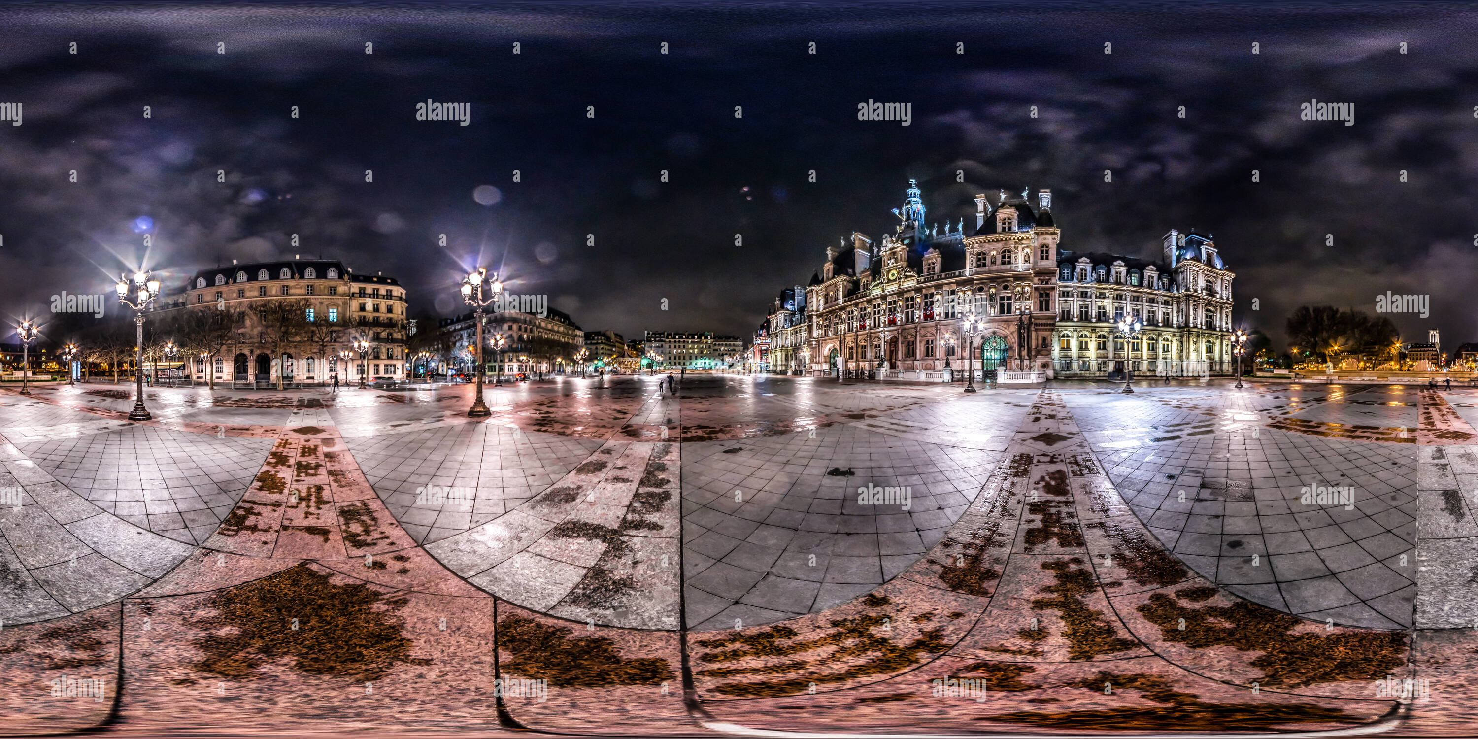 360 Grad Panorama Ansicht von Hôtel de Ville