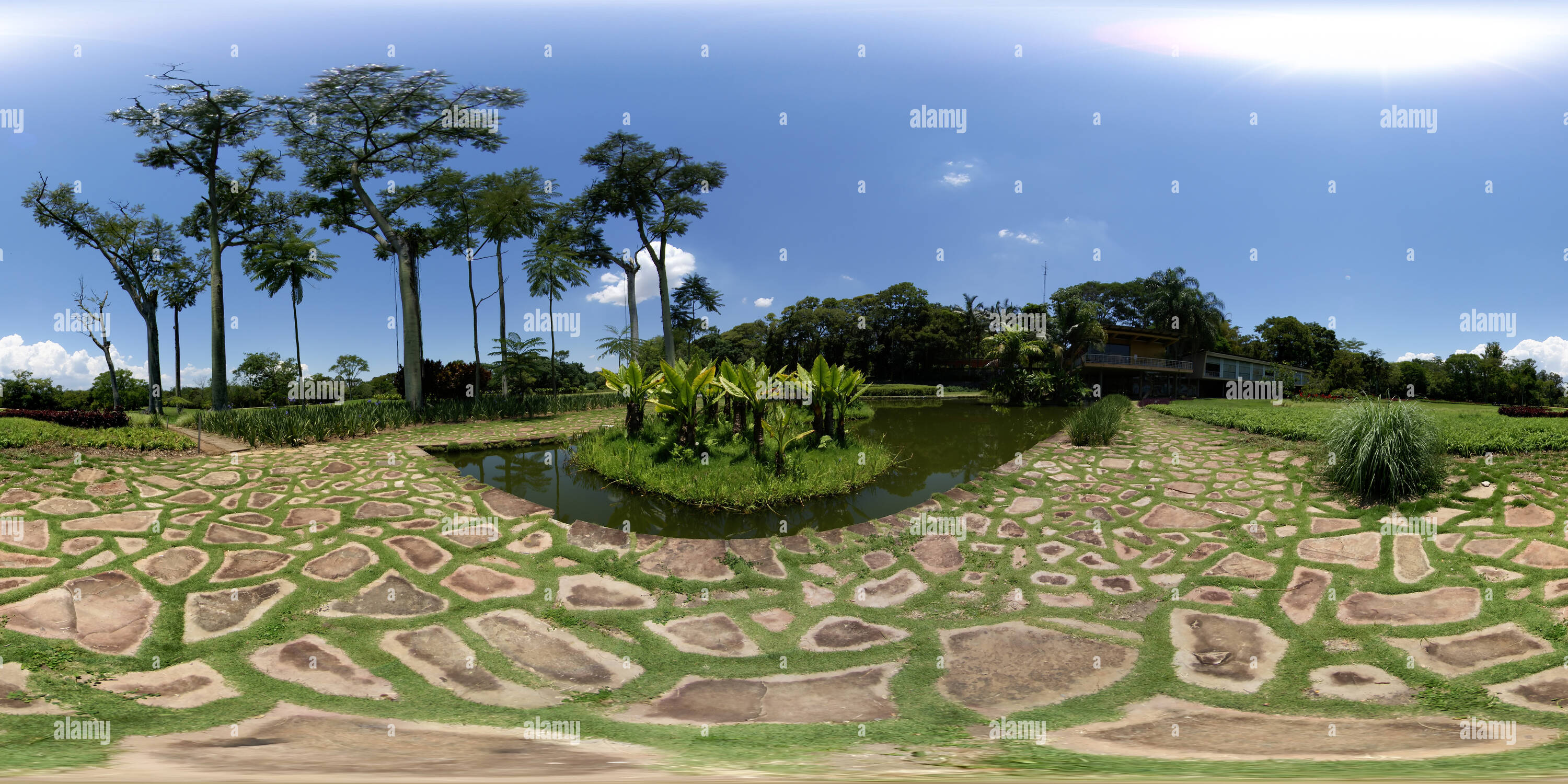 360 Grad Panorama Ansicht von City Park Roberto Burle Marx in Sao Jose dos Campos, SP-Brasilien