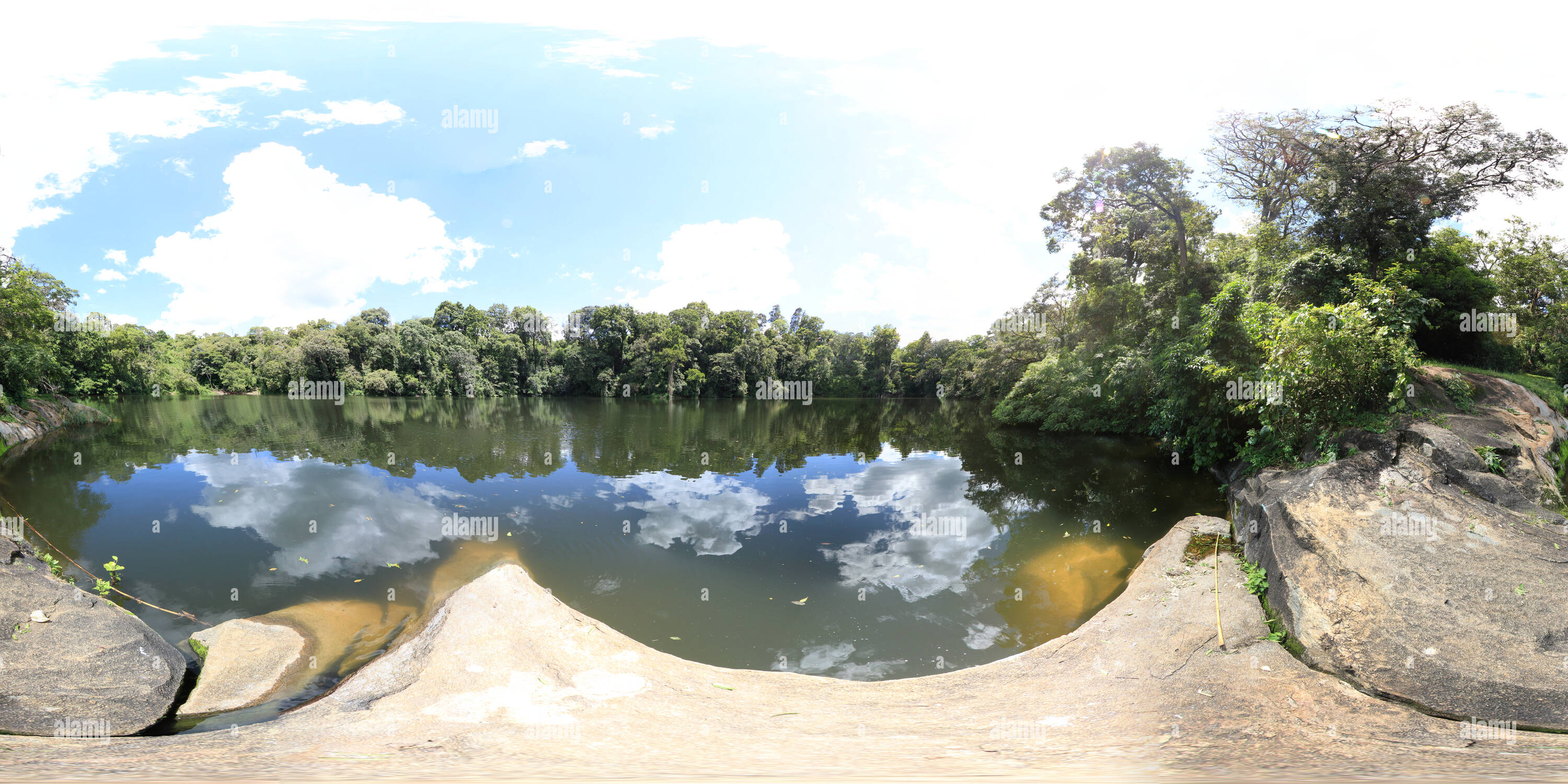 360 Grad Panorama Ansicht von See Nkuruba