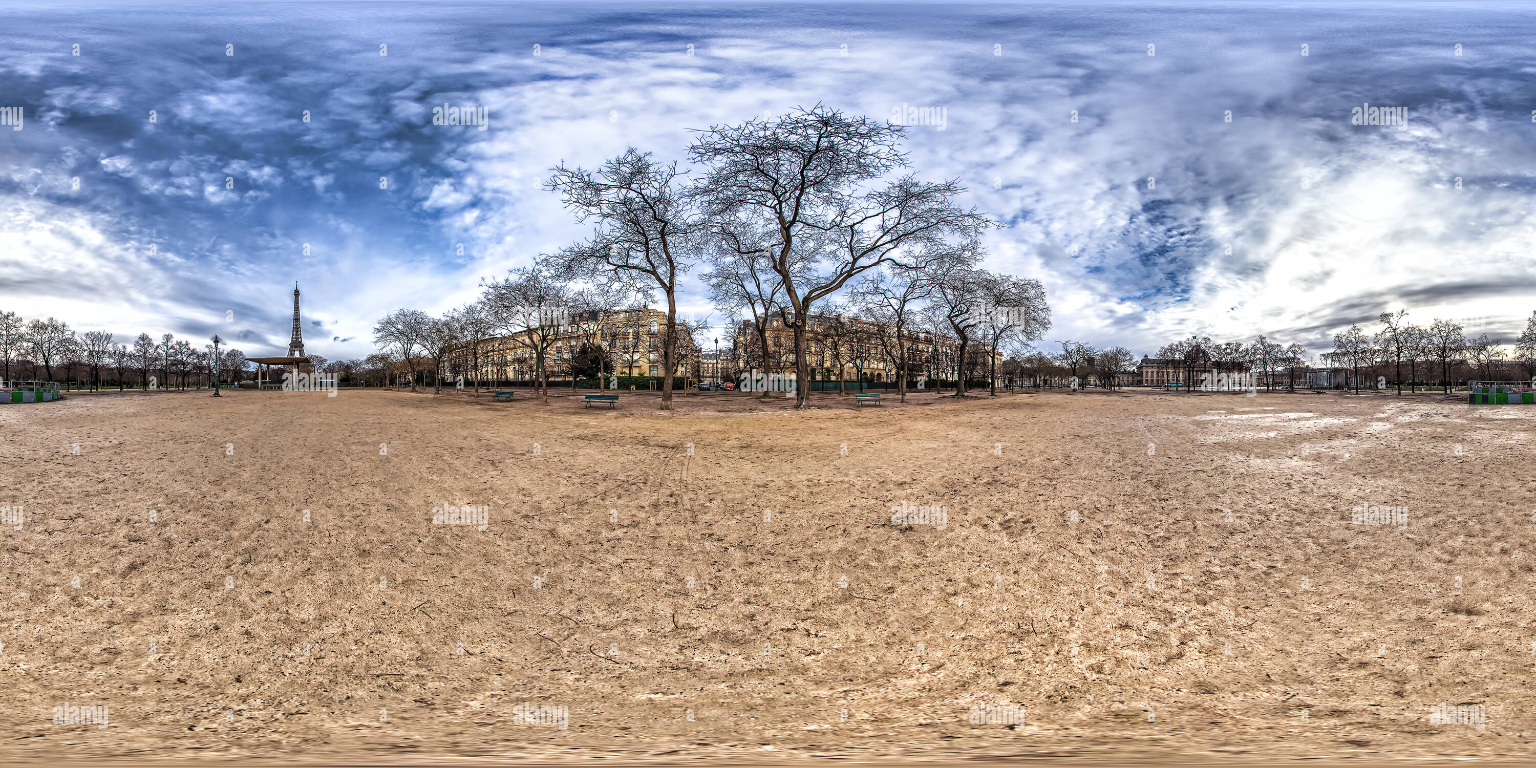 360 Grad Panorama Ansicht von Champ de Mars - Allée Adrienne Lecouvreur - Av. Anatole-France