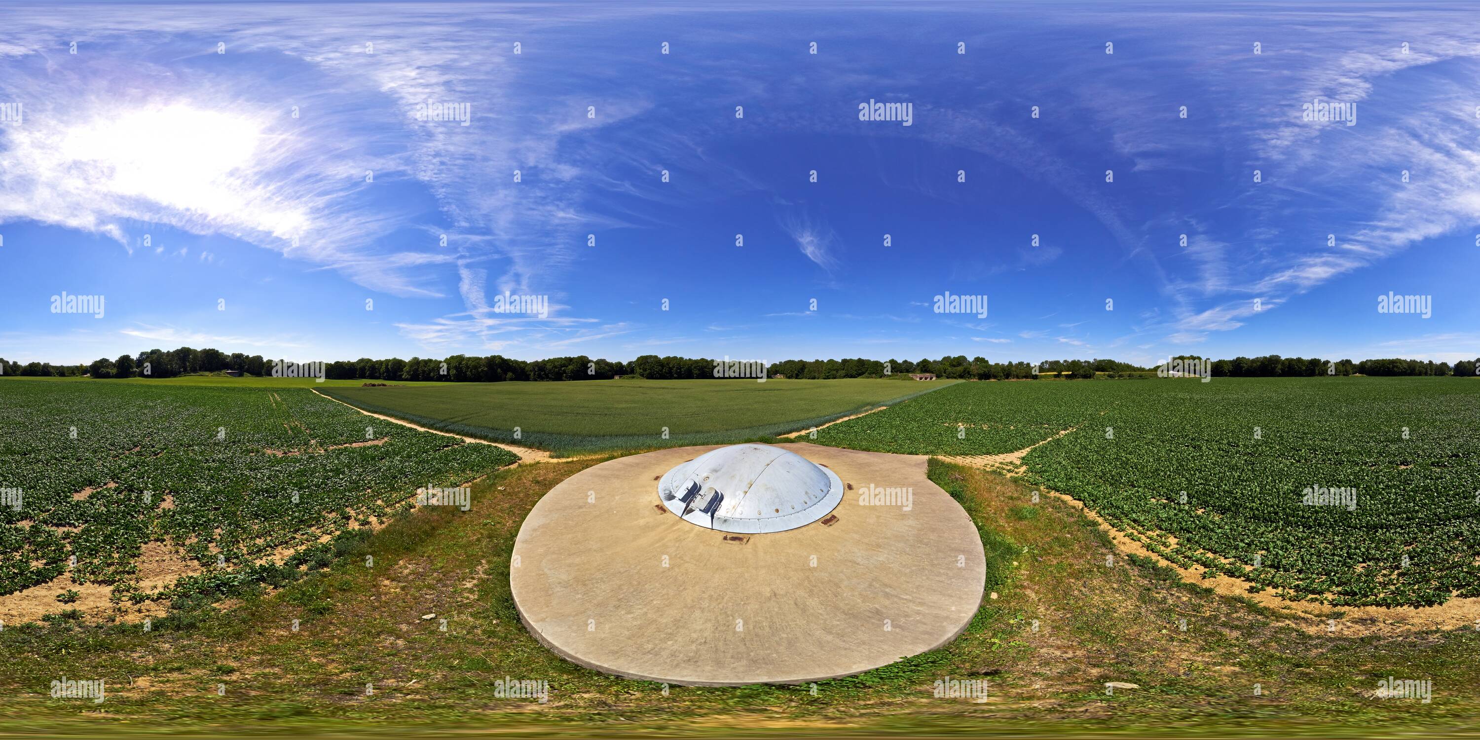 360 Grad Panorama Ansicht von Festung Eben Emael, Belgien