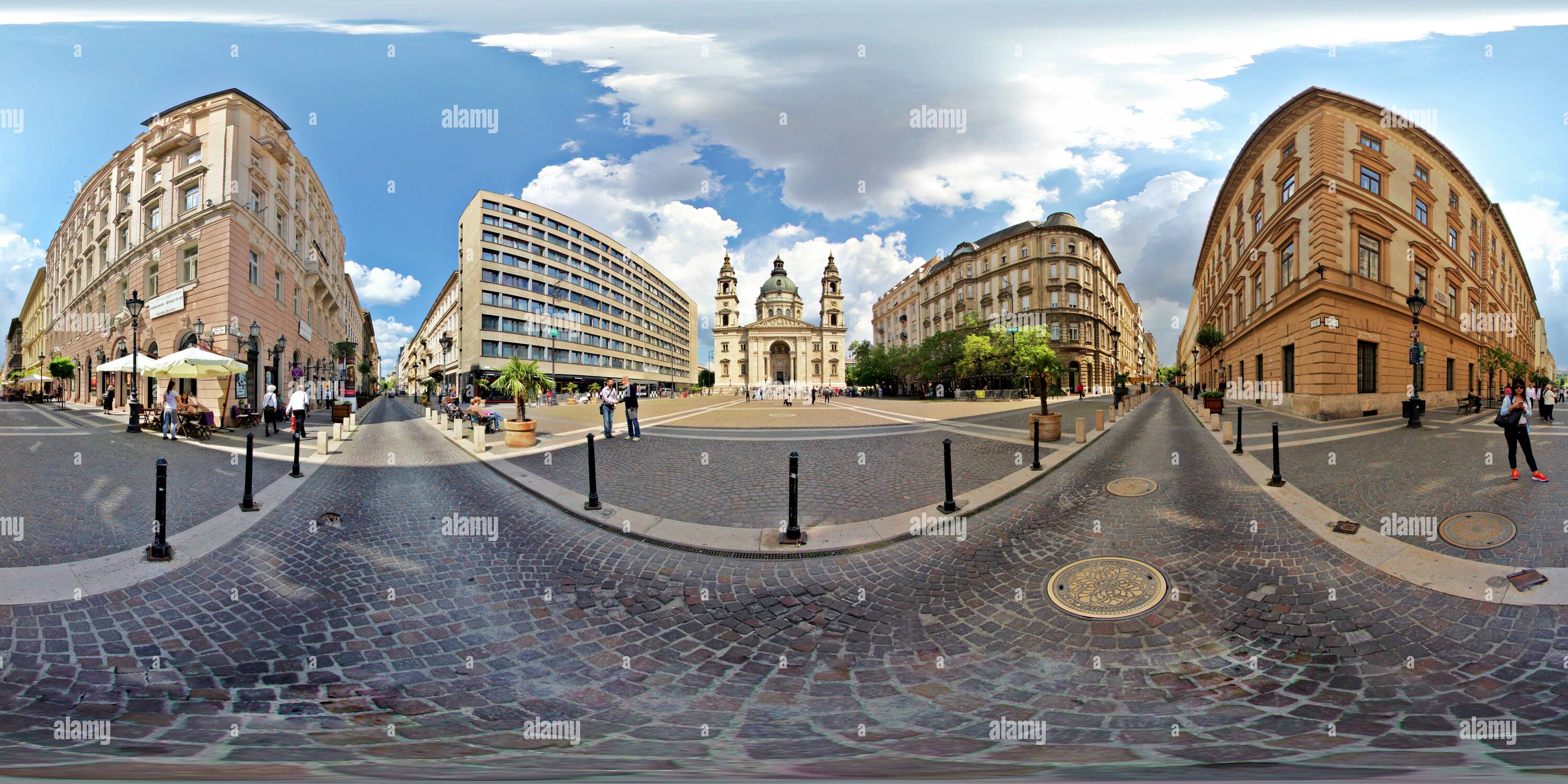 360 Grad Panorama Ansicht von St. Stephan Basilika, Budapest (Ungarn)