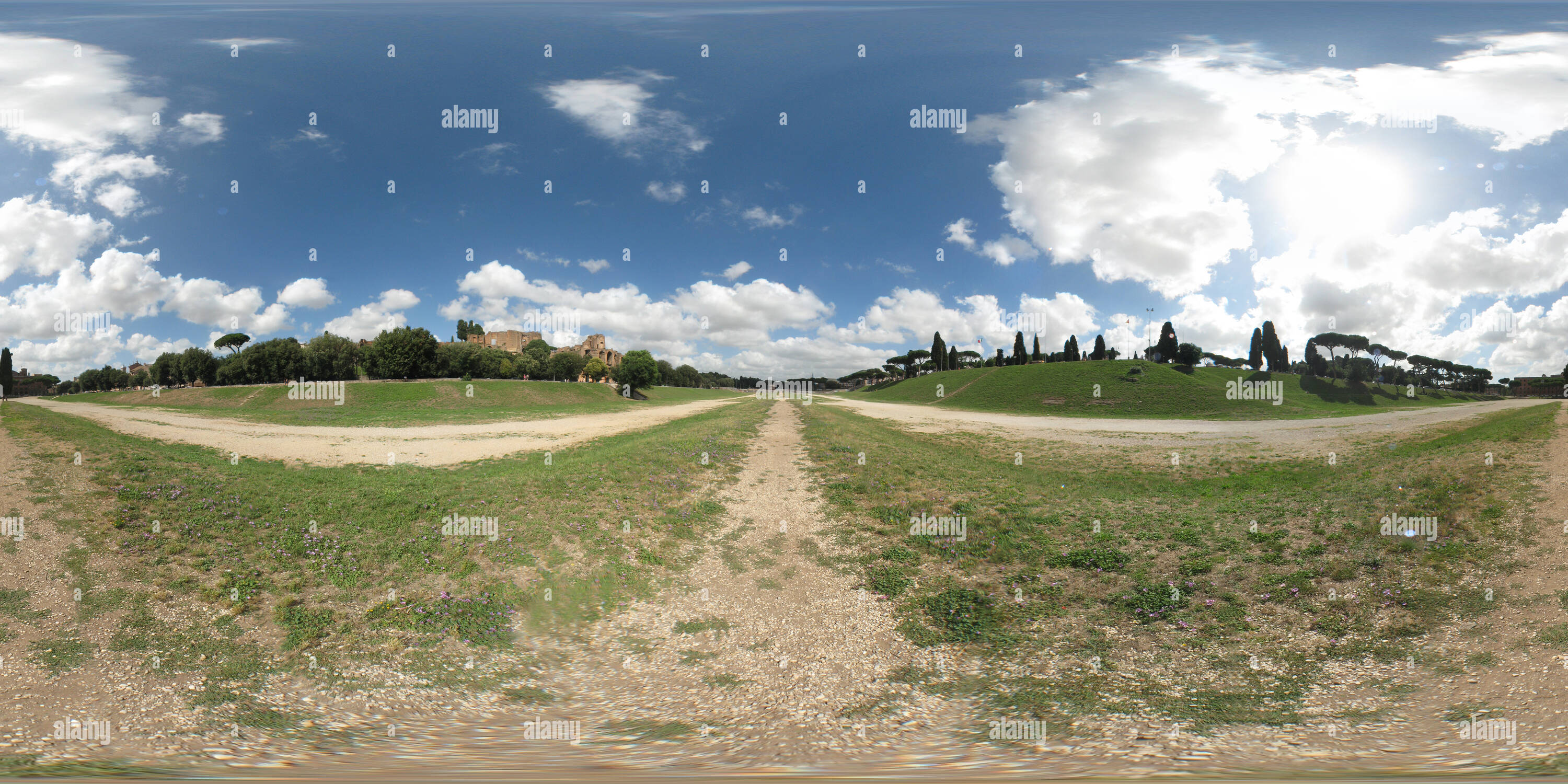 360 Grad Panorama Ansicht von Rom - Circus Maximus