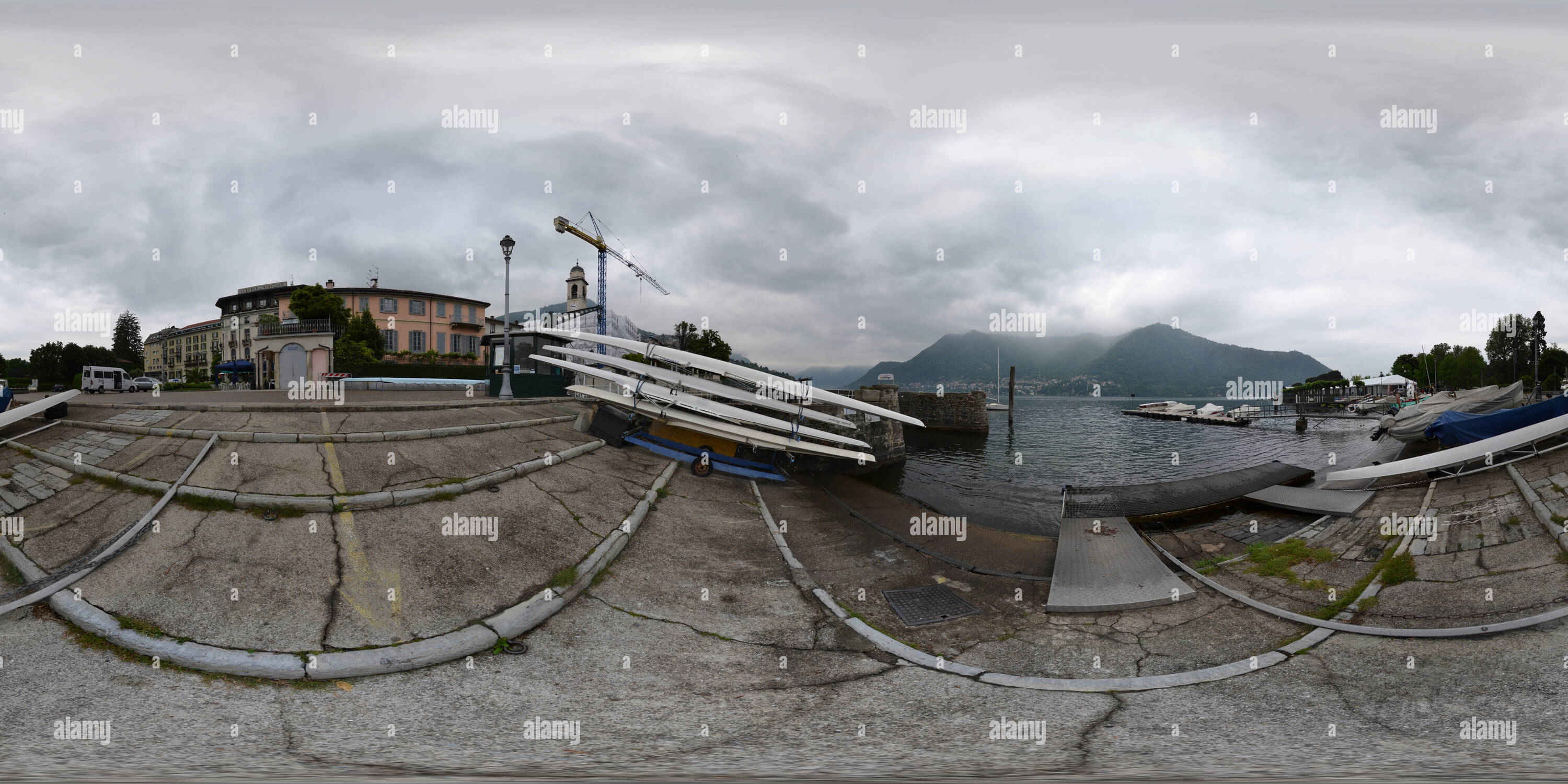 360 Grad Panorama Ansicht von Como, Lago di Como, Italien