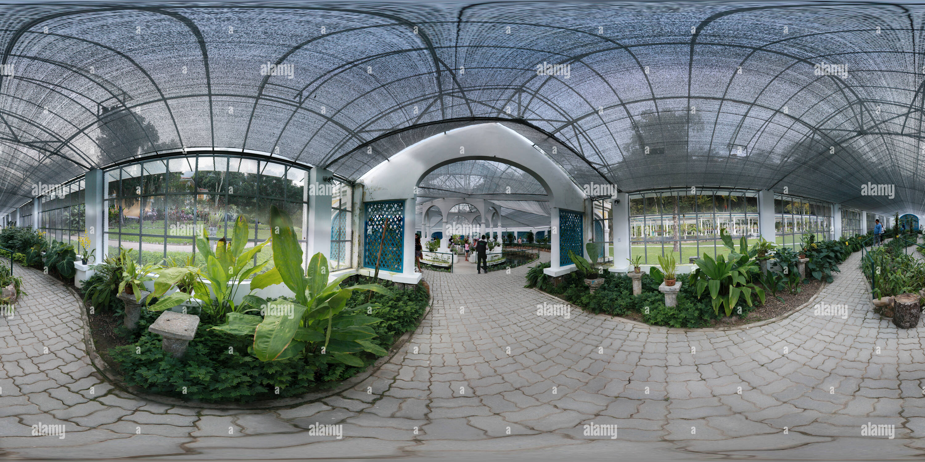 360 Grad Panorama Ansicht von Orquidario Jardim Botanico - Rio de Janeiro - Brasilien