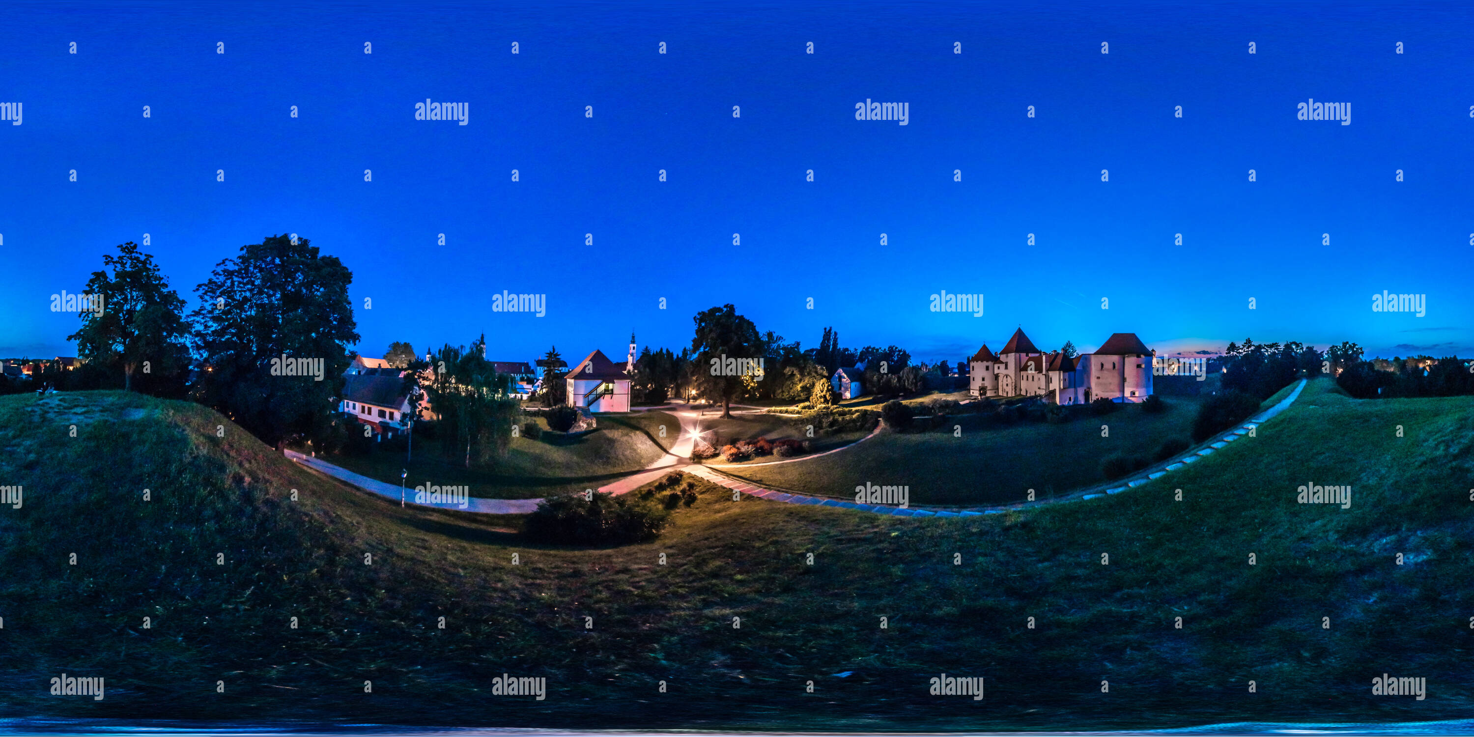 360 Grad Panorama Ansicht von Alte Stadt Varaždin
