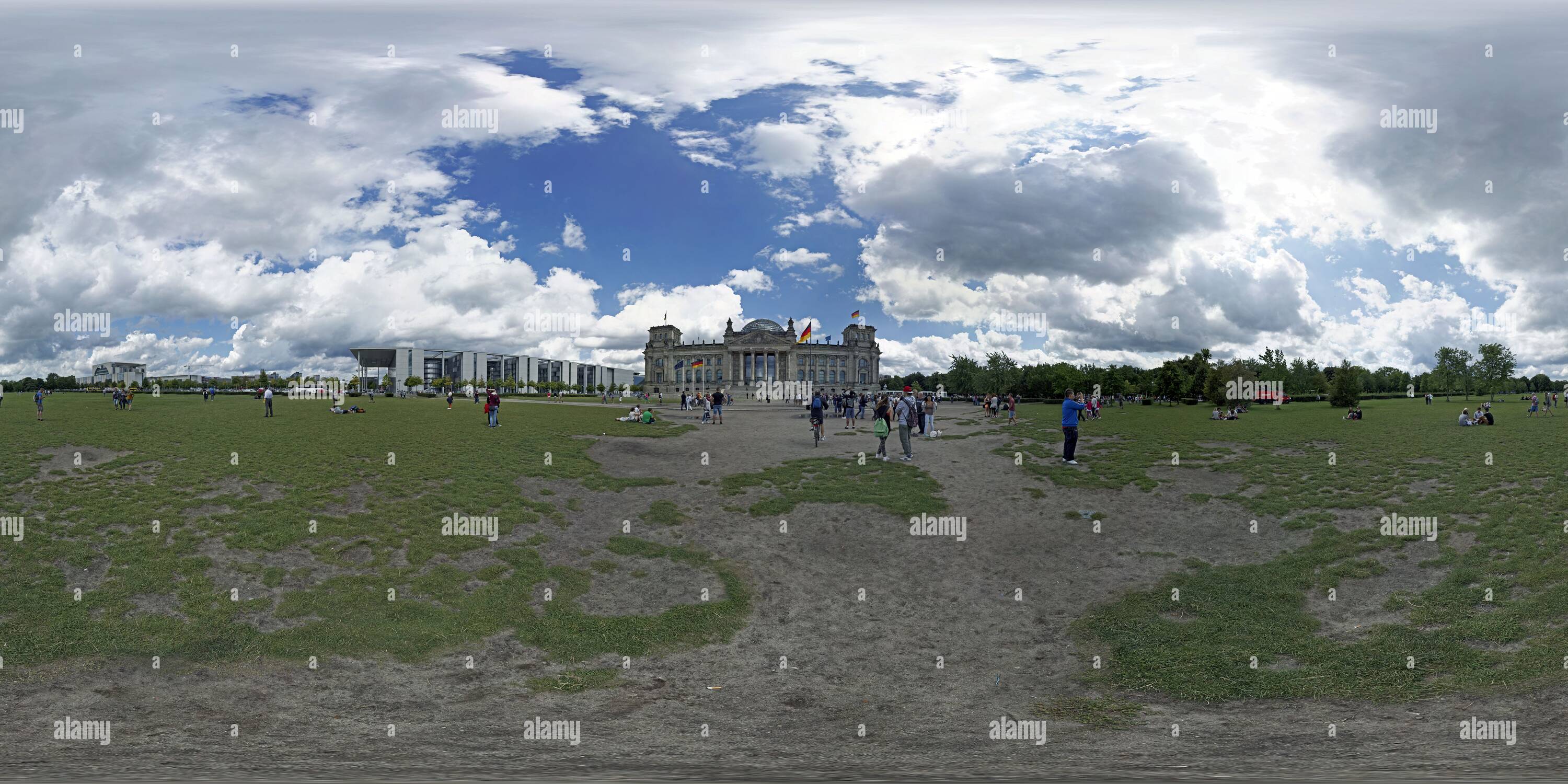 360 Grad Panorama Ansicht von Gebäude der Reichstag, Berlin