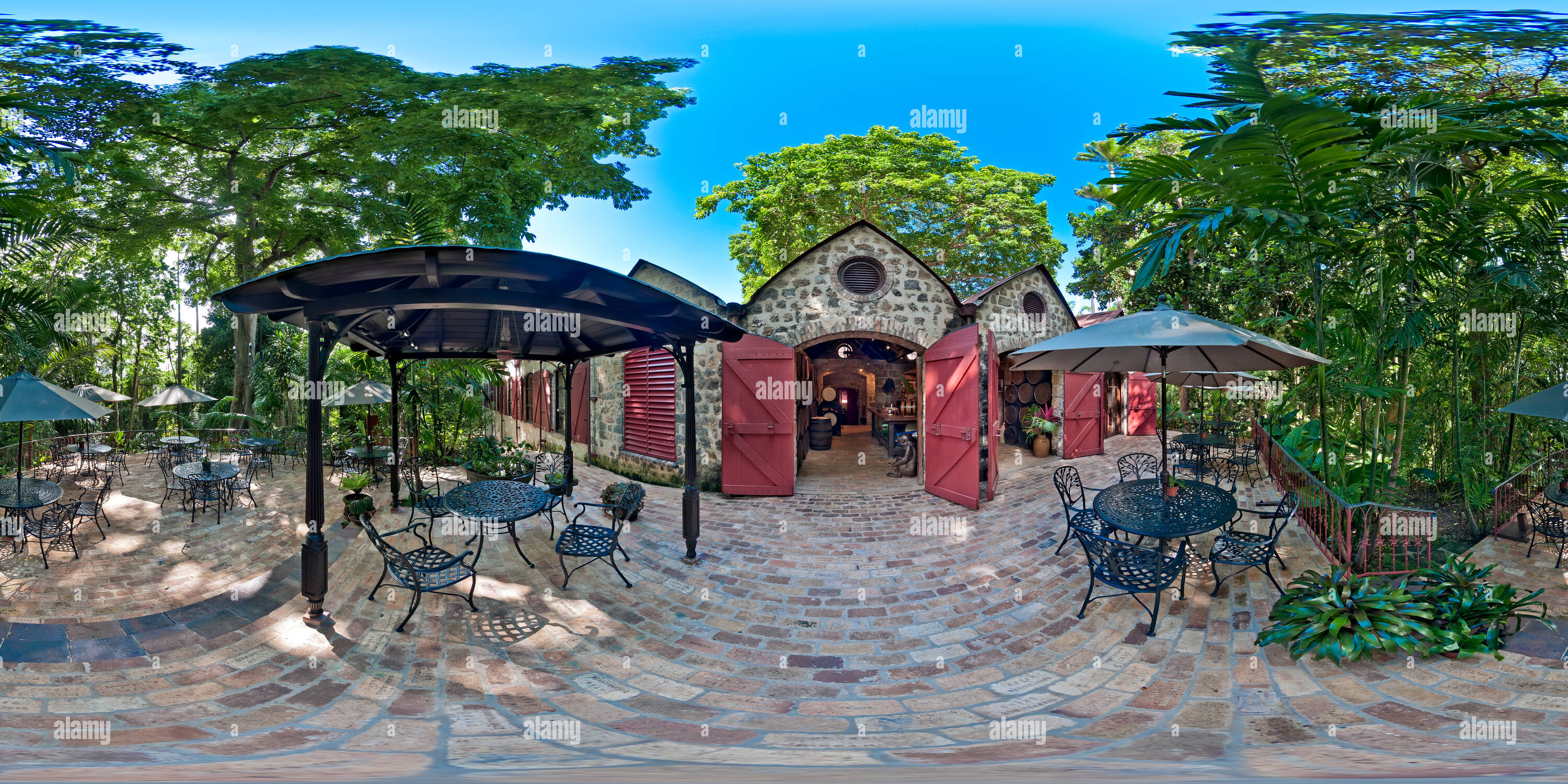 360 Grad Panorama Ansicht von St. Nicholas Abbey - Terrasse