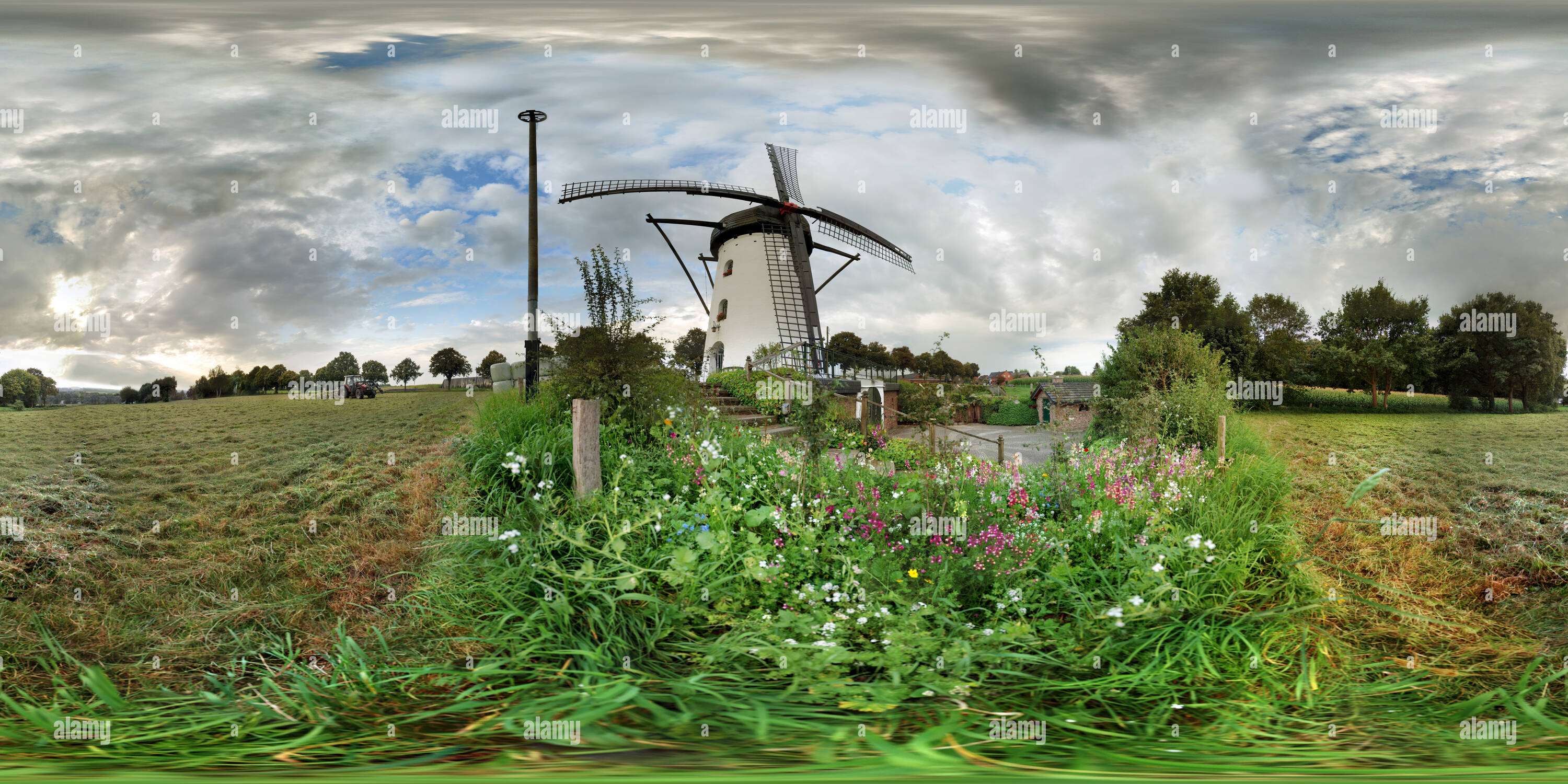 360 Grad Panorama Ansicht von Nettetal Hinsbeck stammen, Mühle