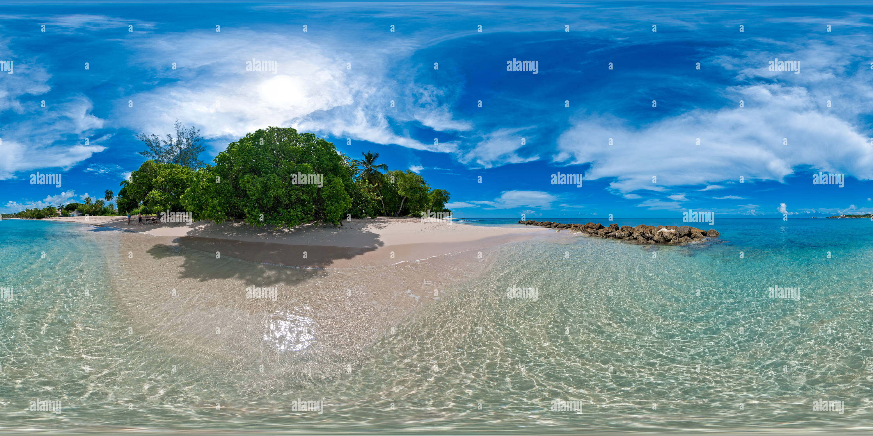 360 Grad Panorama Ansicht von Strand südlich von Port St. Charles