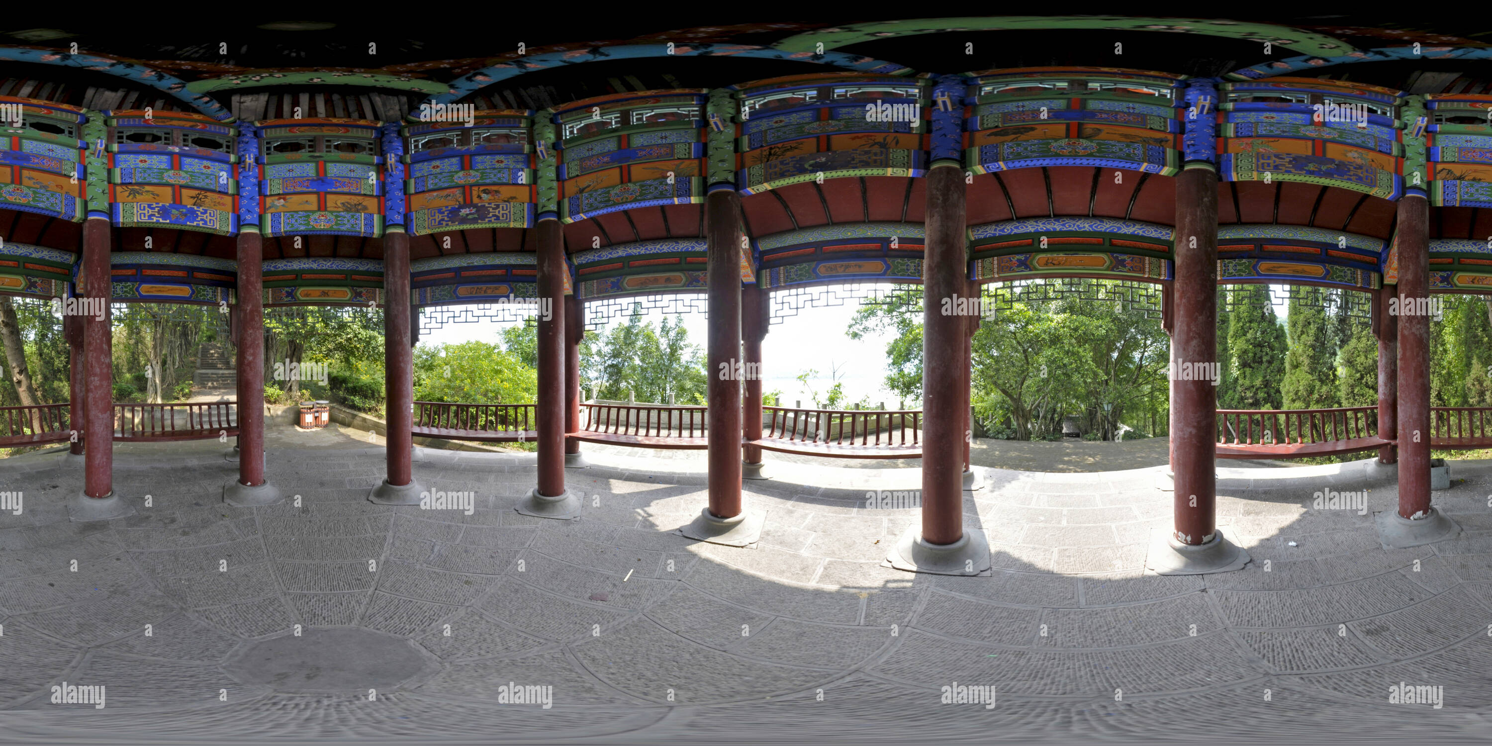 360 Grad Panorama Ansicht von Fengdu Ming Berge (1068) 名山