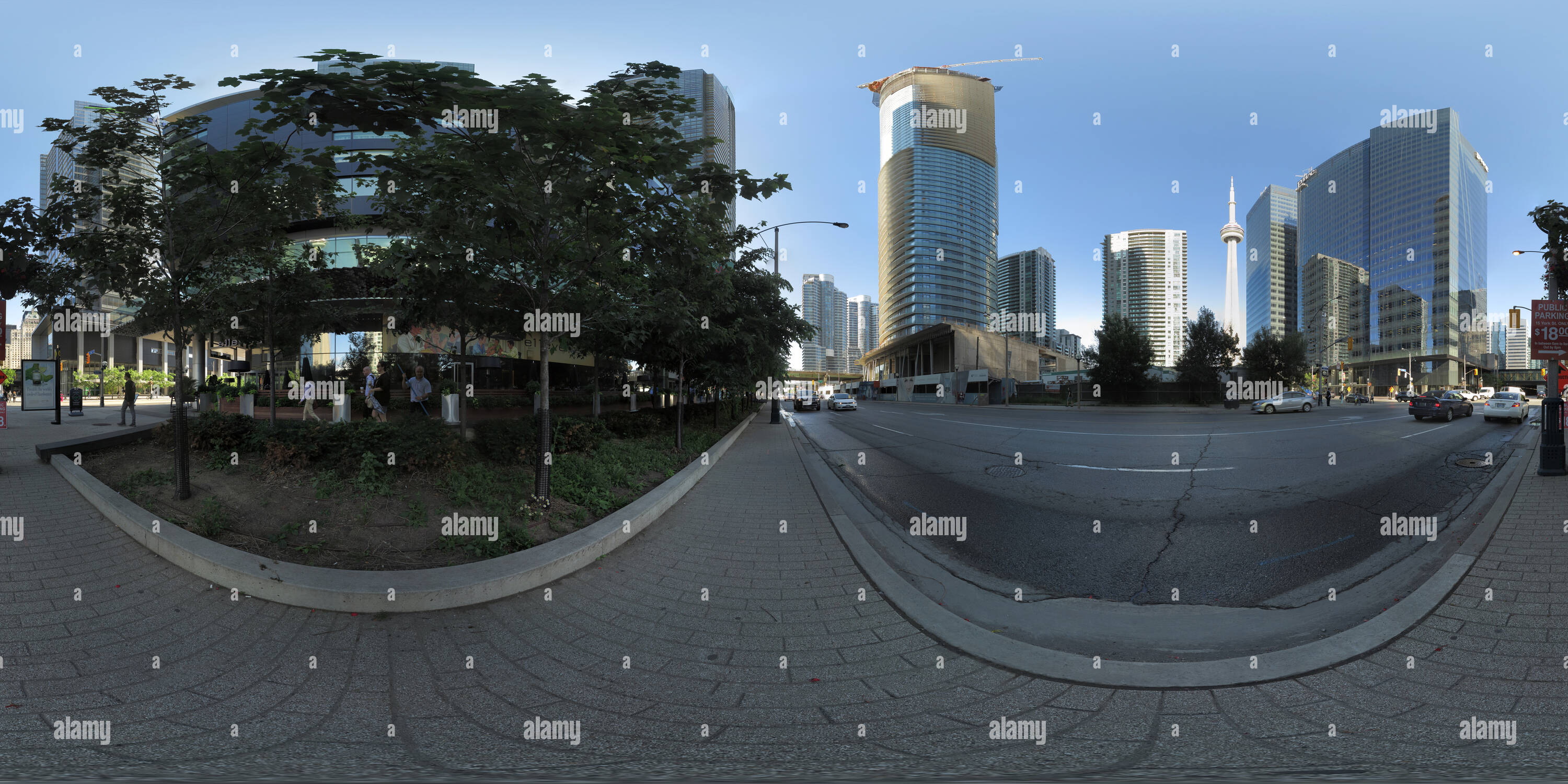 360 Grad Panorama Ansicht von York Street bei Bremner Boulevard Toronto