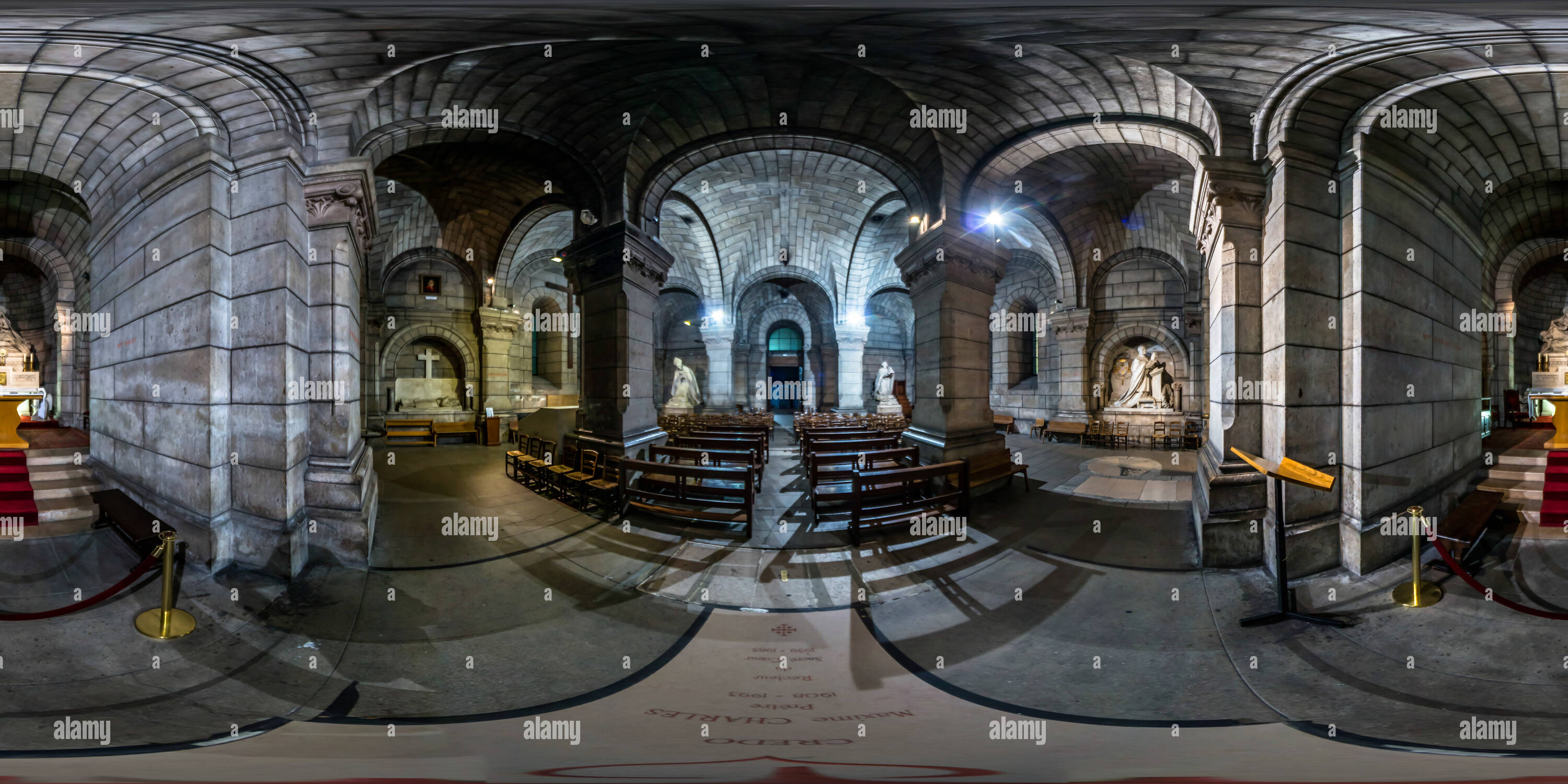 360 Grad Panorama Ansicht von Die Krypta - Sacré-Coeur de Montmartre