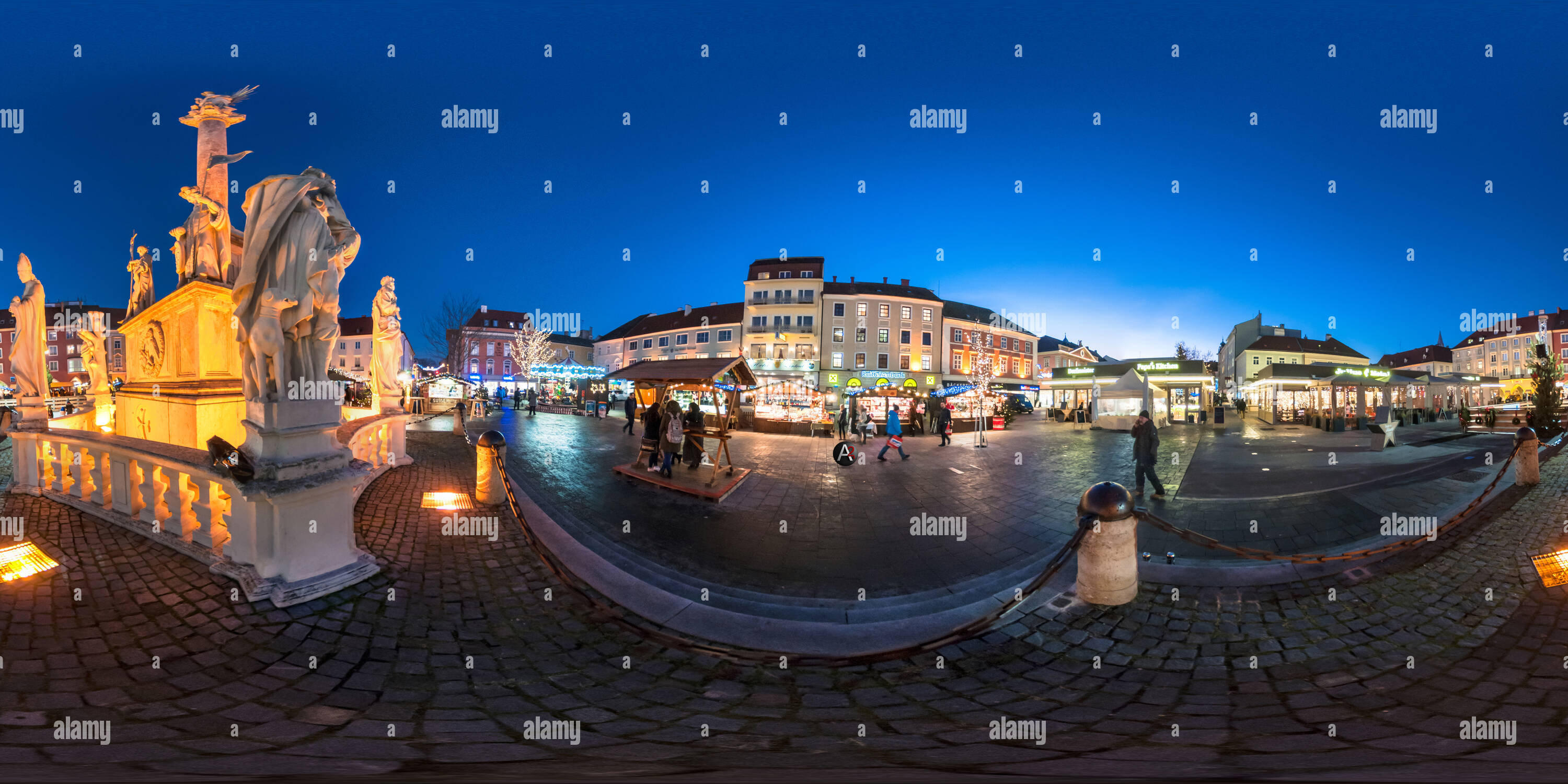 360 Grad Panorama Ansicht von Weihnachtsmarkt 2017 WN2