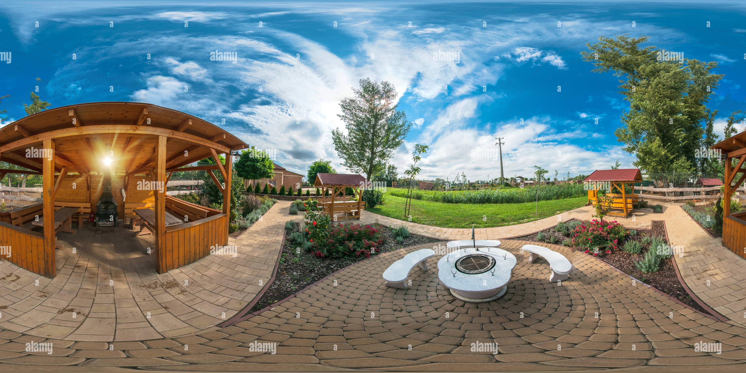 360 Grad Panorama Ansicht von Zoo kisfalud