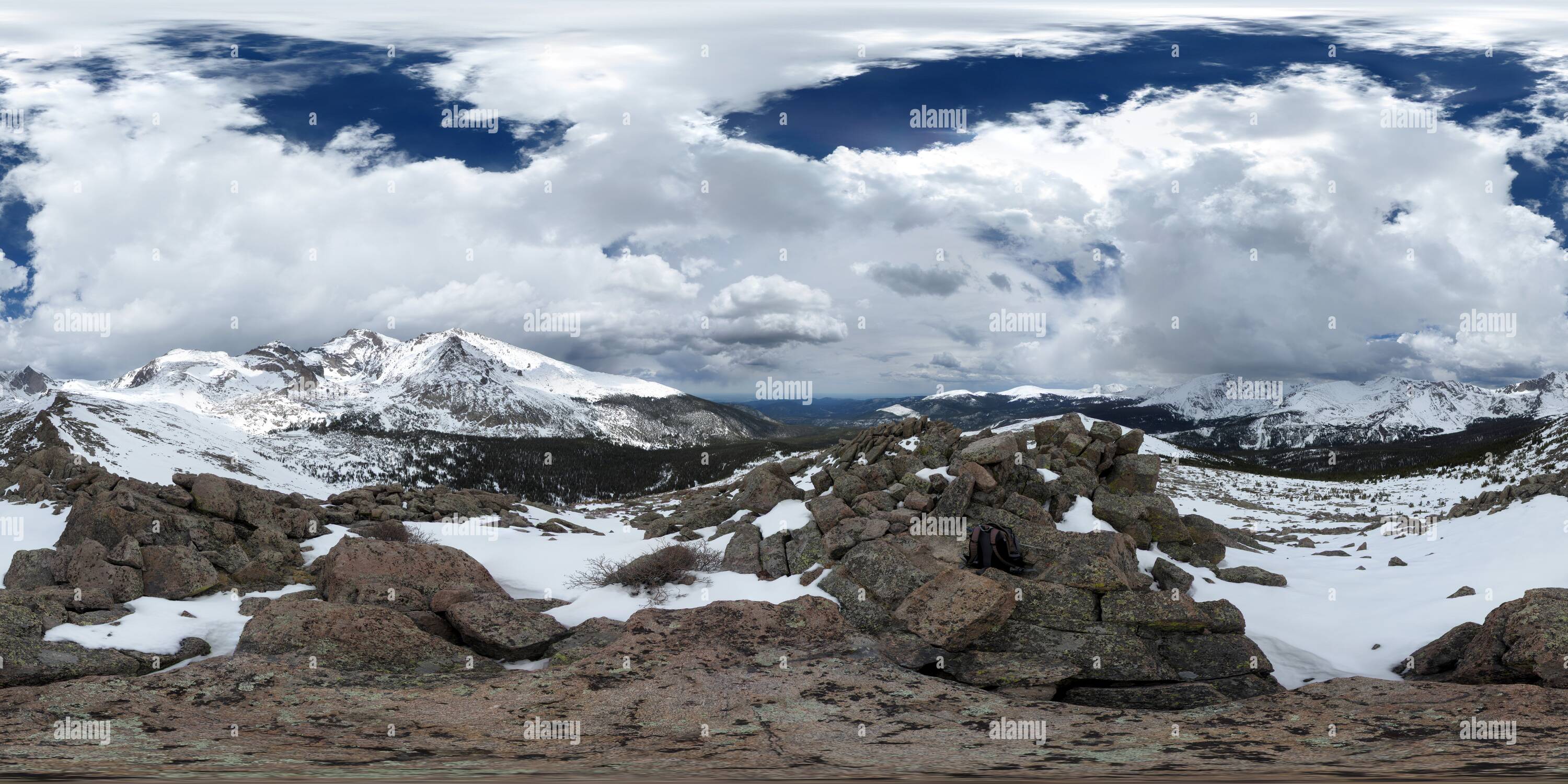 360 Grad Panorama Ansicht von Mt. Orton (11724'/3574 m) Gipfel