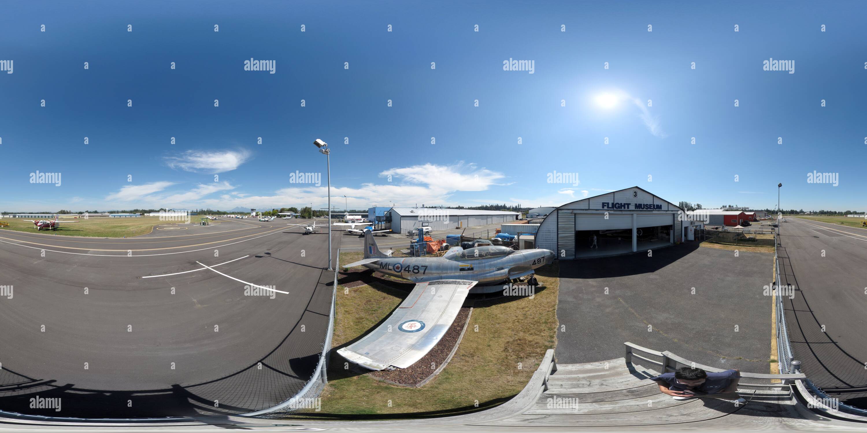 360 Grad Panorama Ansicht von Kanadischen Museum der Flug - Canadair CT-133 Silver Star