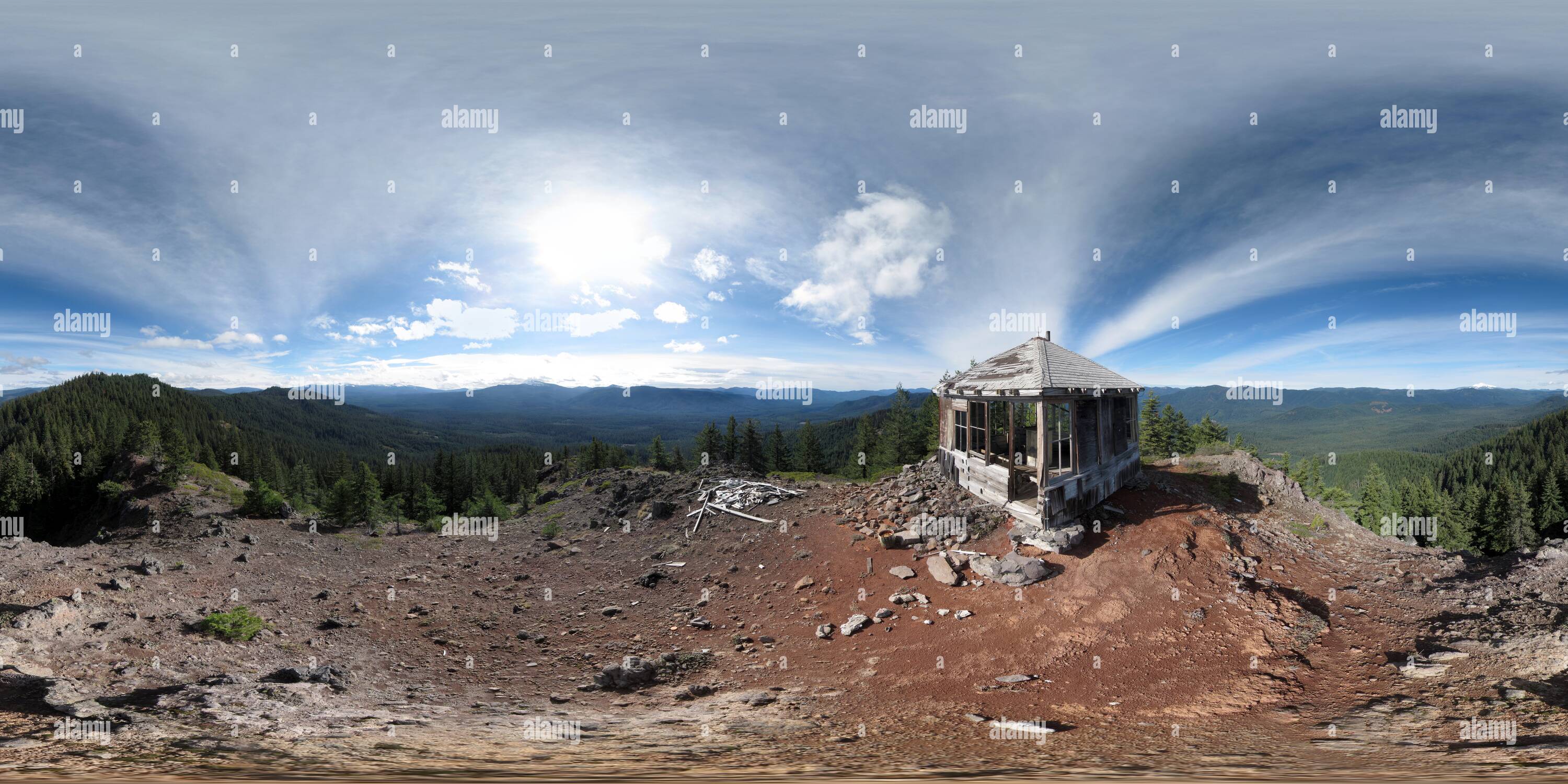 360 Grad Panorama Ansicht von Watson Butte (5687'/1733 m) Gipfel