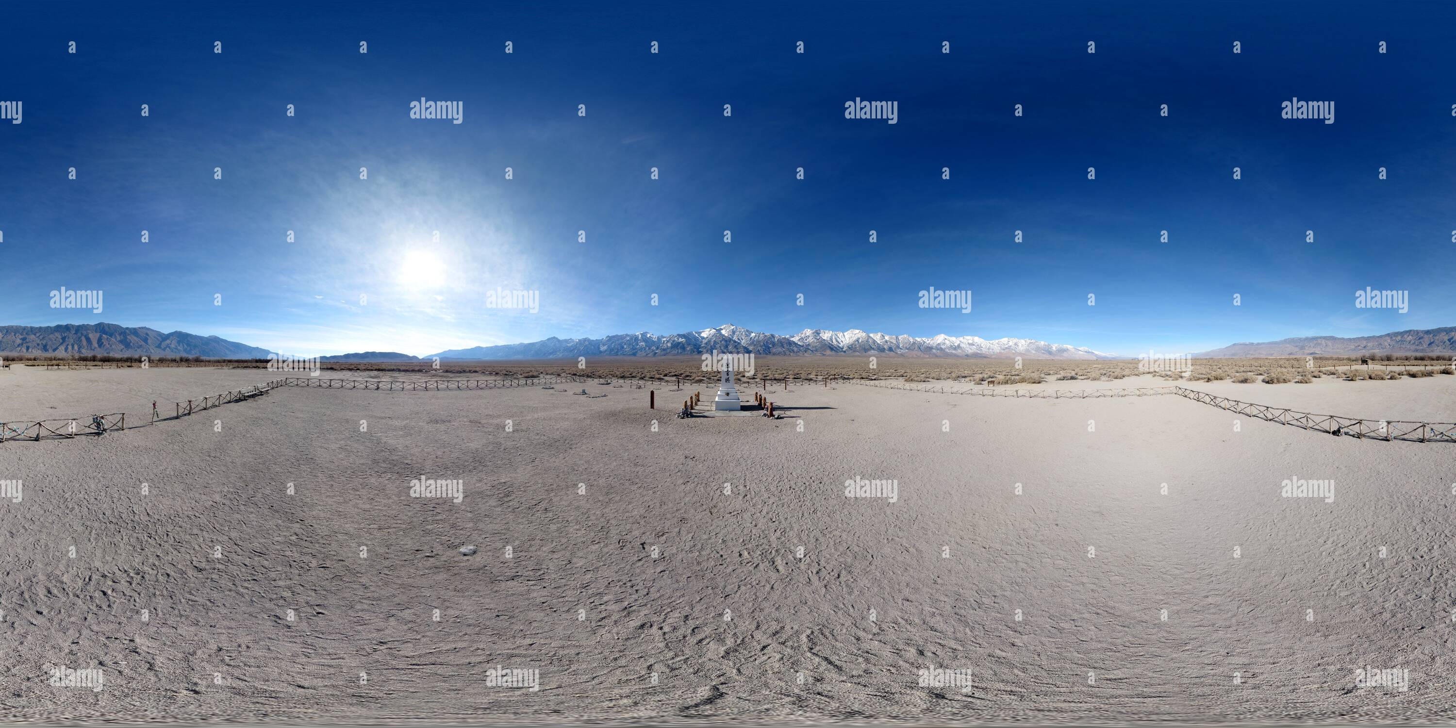 360 Grad Panorama Ansicht von Manzanar NHS-manzanar Friedhof