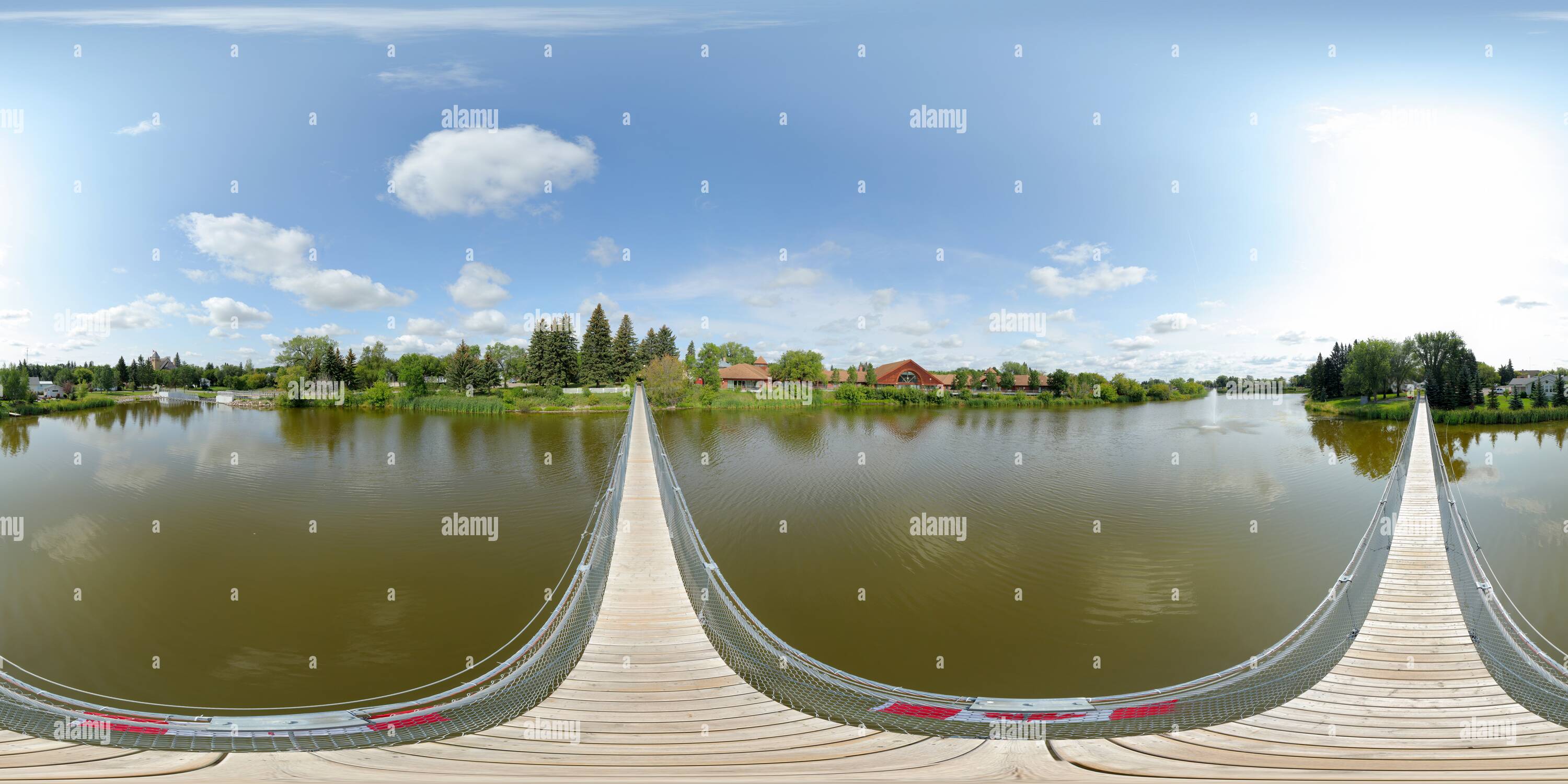360 Grad Panorama Ansicht von Wolseley Swinging Bridge