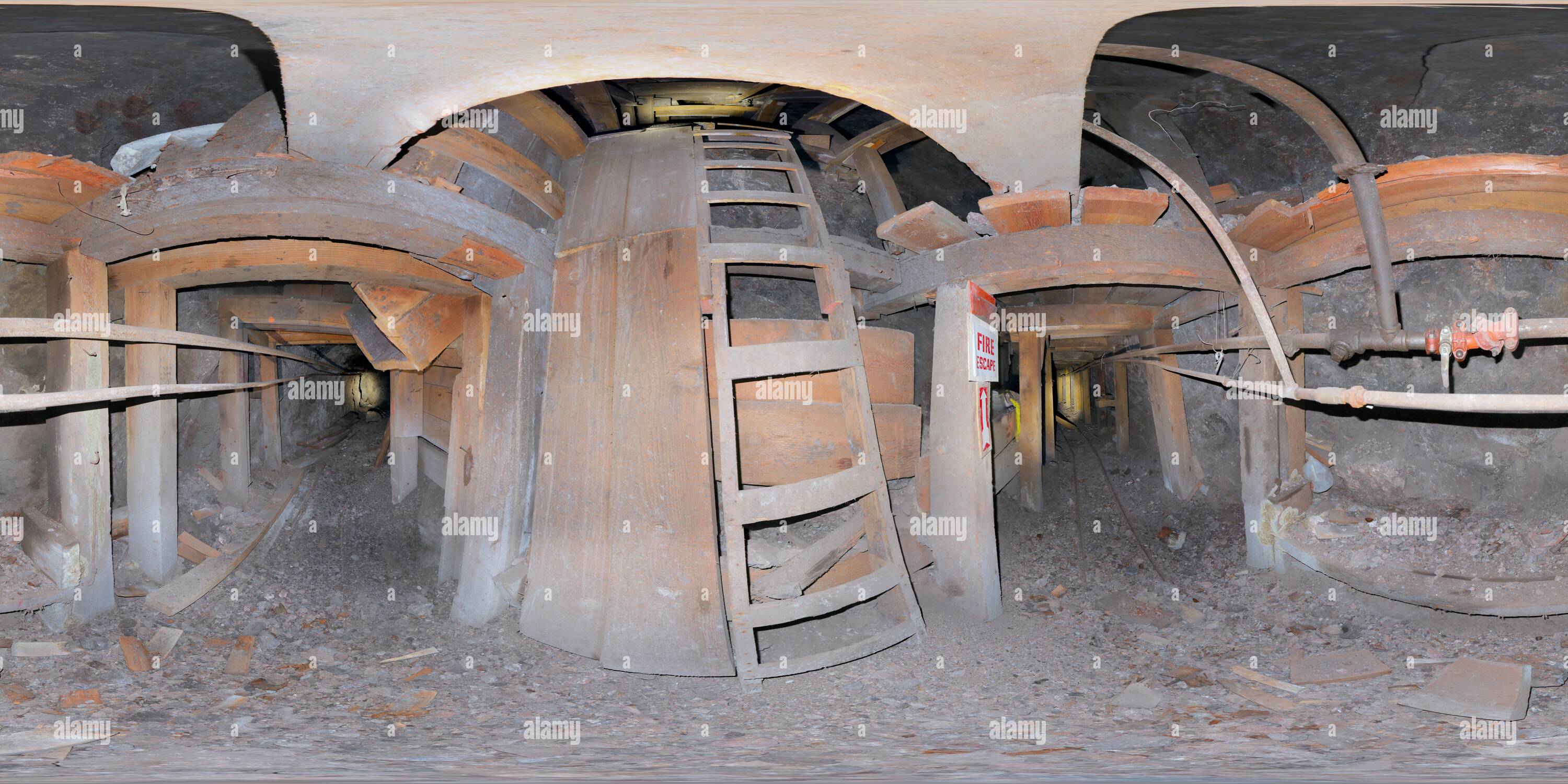 360 Grad Panorama Ansicht von Meredith Mine - 500 sekundäre escape Achszapfen