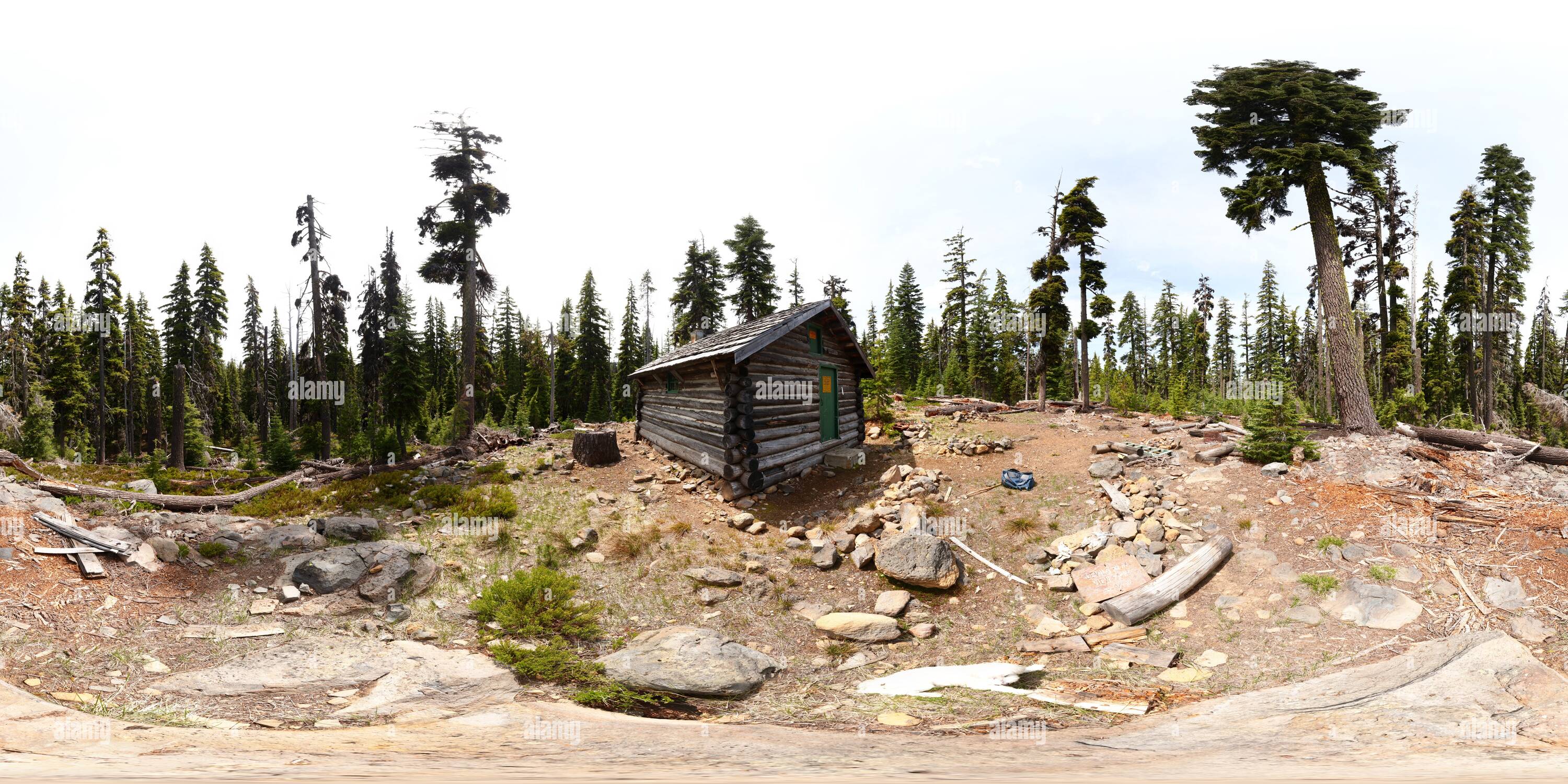 360 Grad Panorama Ansicht von Hochzeitsreise Creek Schnee - Umfrage Kabine