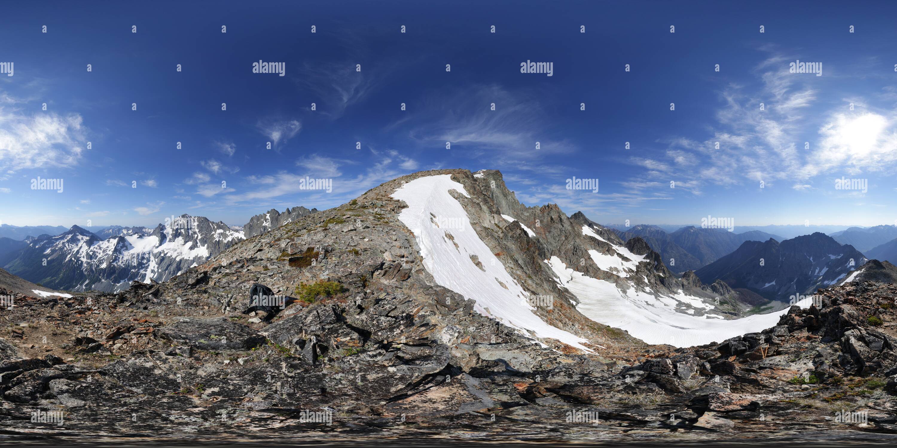 360 Grad Panorama Ansicht von Mt. Fernow Gipfelgrat [2]