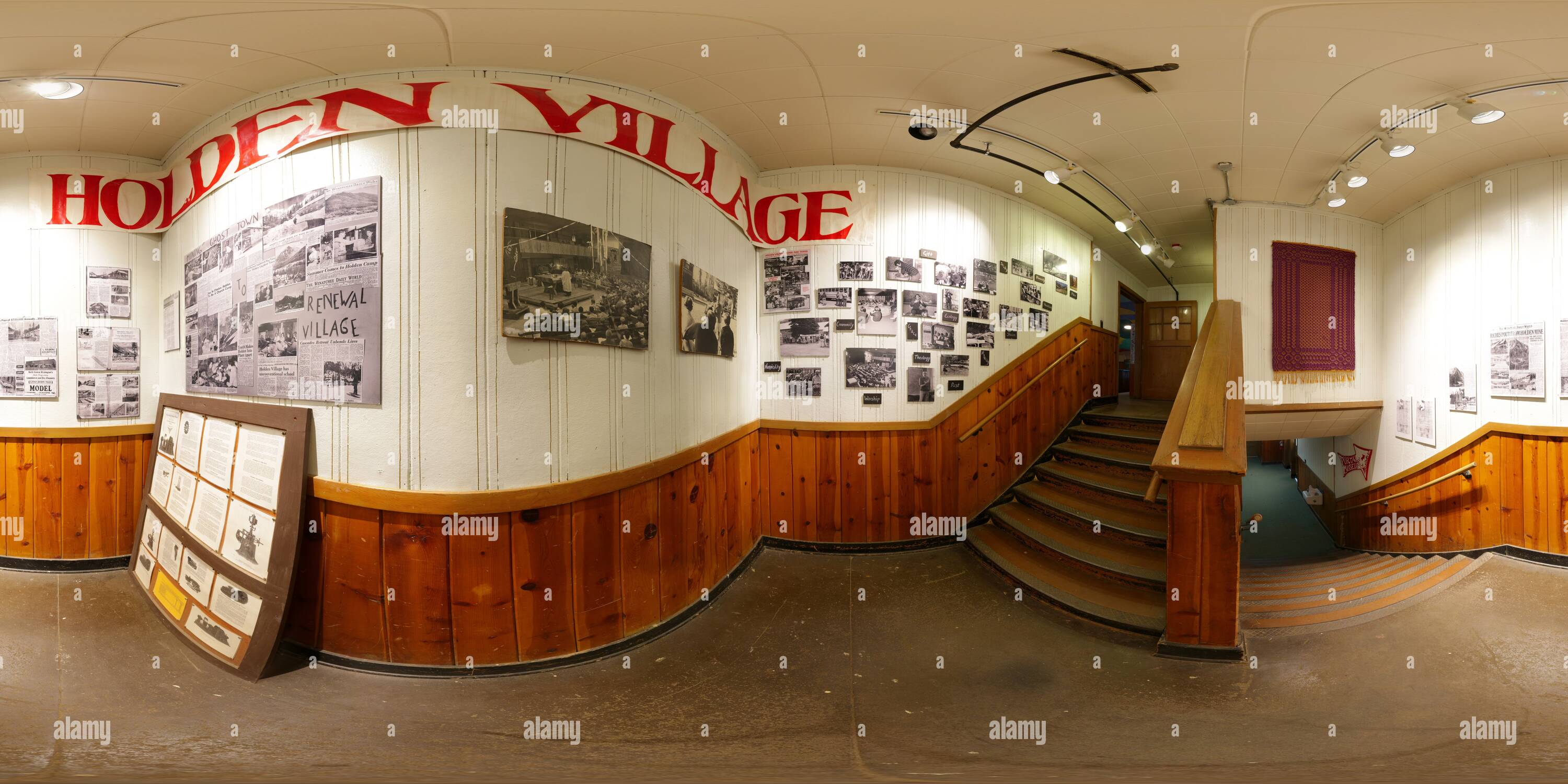 360 Grad Panorama Ansicht von Holden Dorf: Treppenhaus Erinnerungsstücke