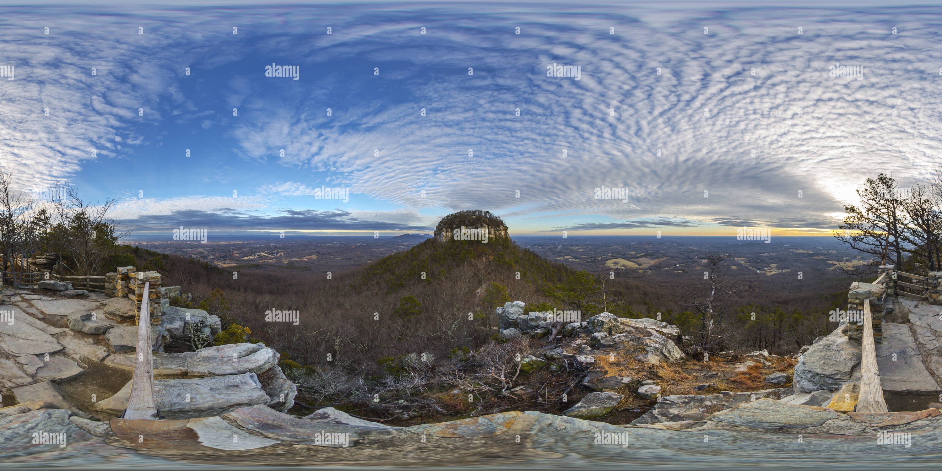 360 Grad Panorama Ansicht von Pilot Mountain State Park, North Carolina