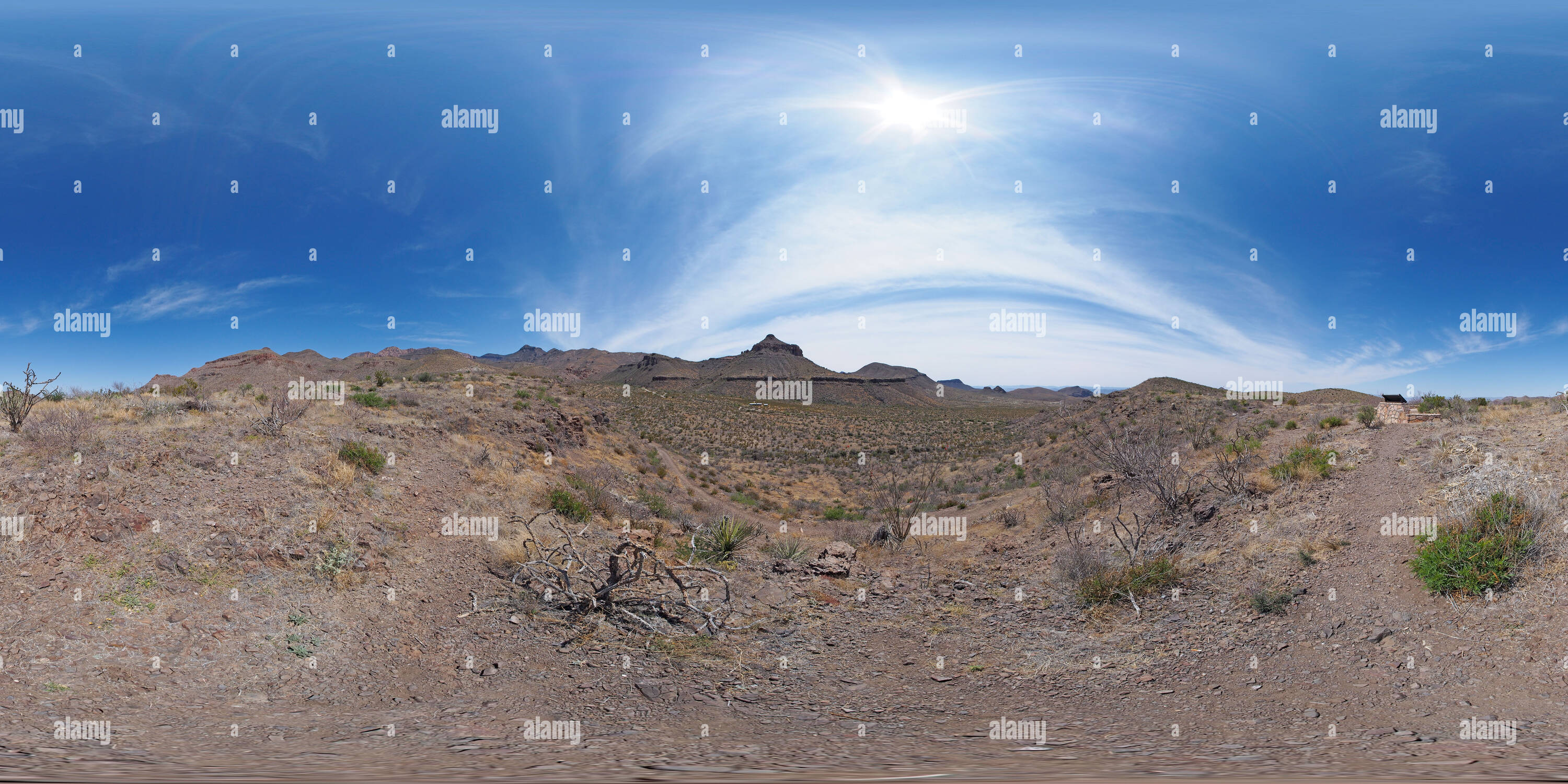 360 Grad Panorama Ansicht von Fernsicht auf die Homer Wilson Ranch