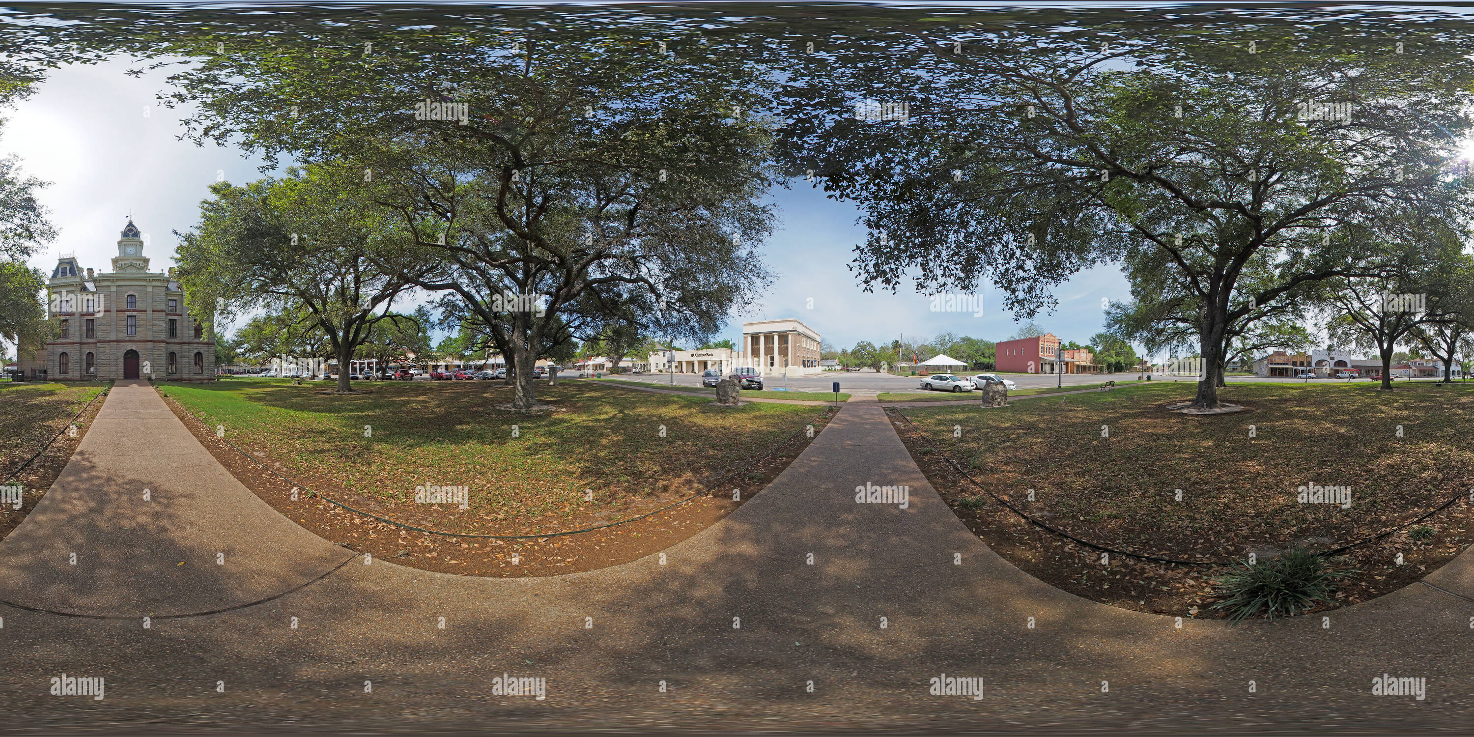 360 Grad Panorama Ansicht von Goliad County Courthouse