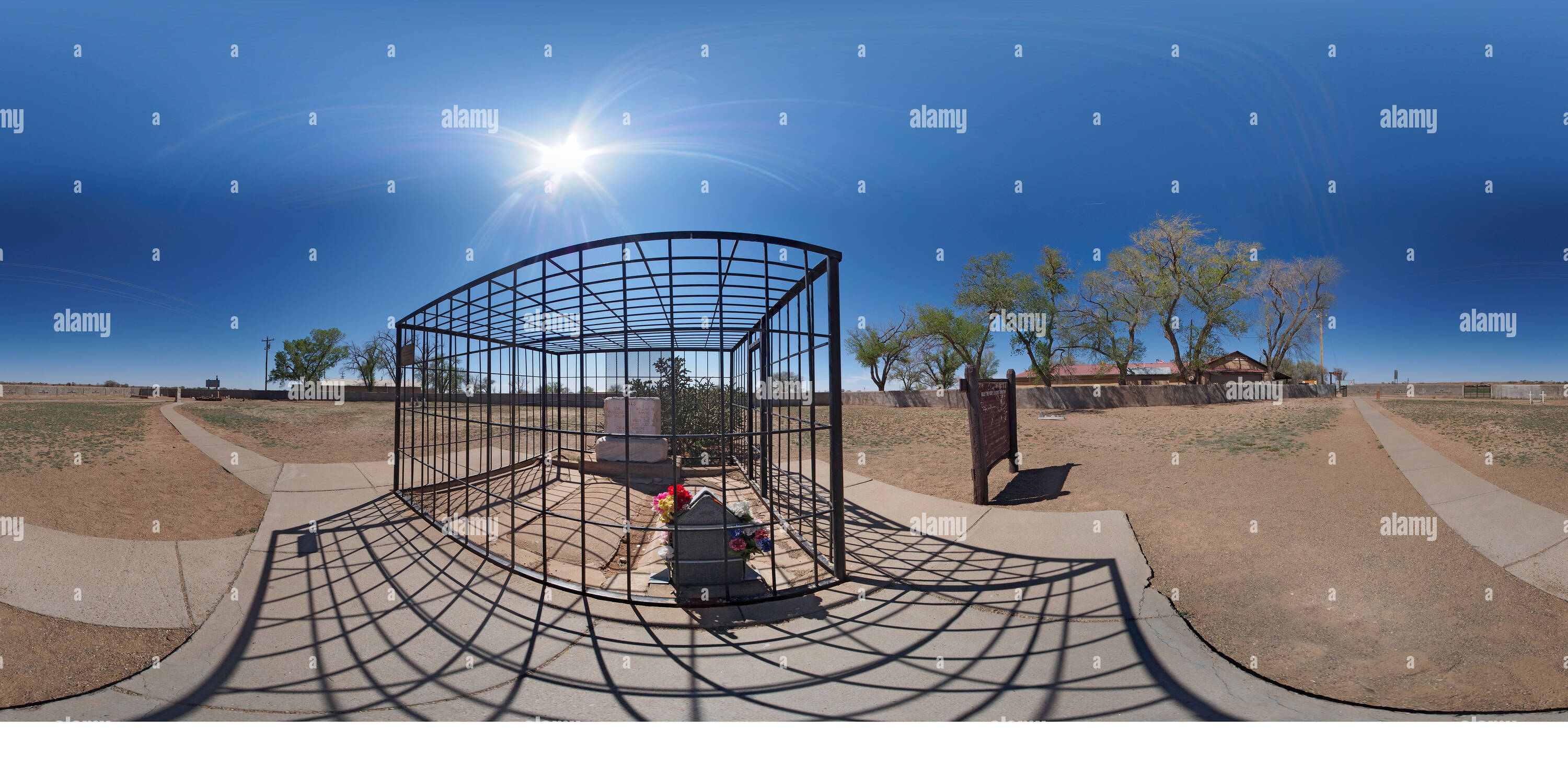 360 Grad Panorama Ansicht von Hier liegt William H. Bonney Alias Billy the Kid