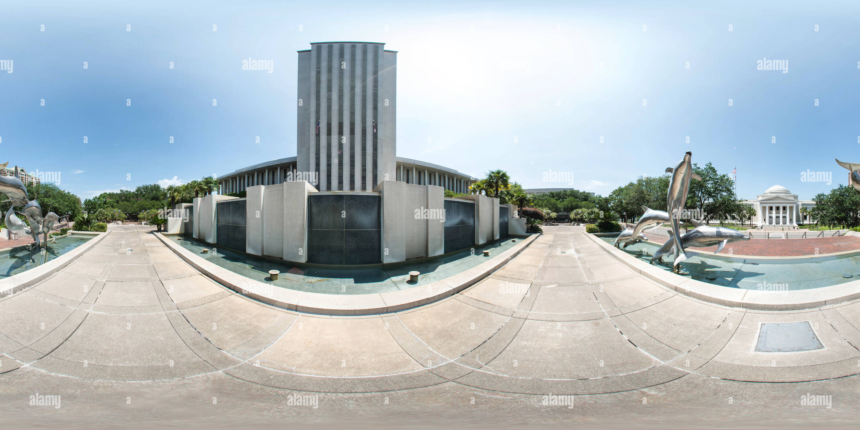 360 Grad Panorama Ansicht von Florida Supreme Court und Landeshauptstadt Gebäude, Tallahassee Florida