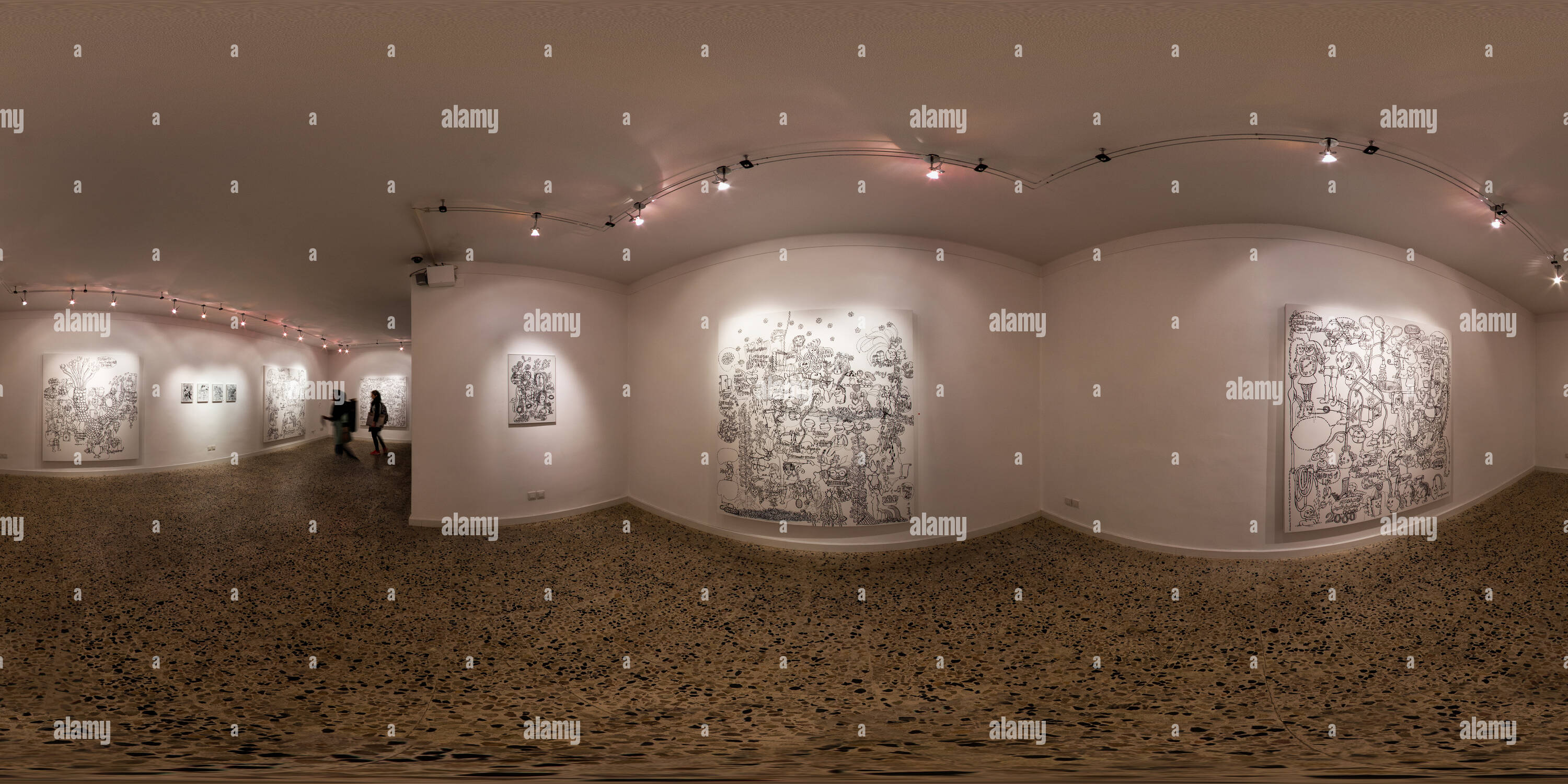 360 Grad Panorama Ansicht von Homa Kunst Galerie Mai 2015 Amir Farhad Prade Serie 01