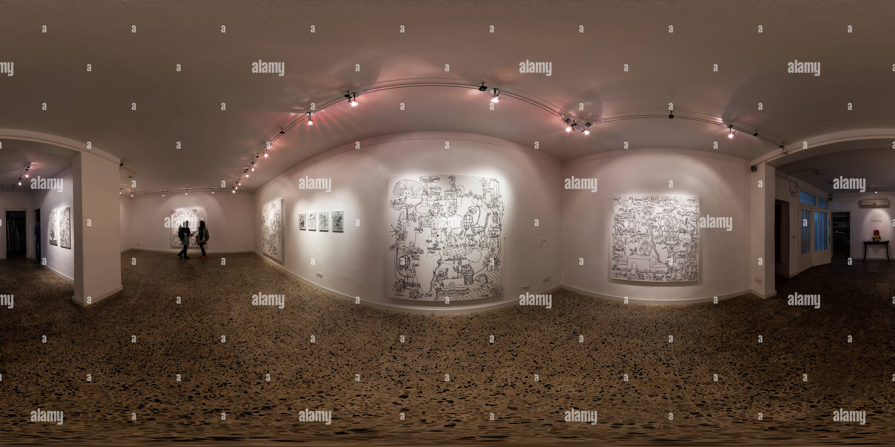 360 Grad Panorama Ansicht von Homa Kunst Galerie Mai 2015 Amir Farhad Prade Serie 02