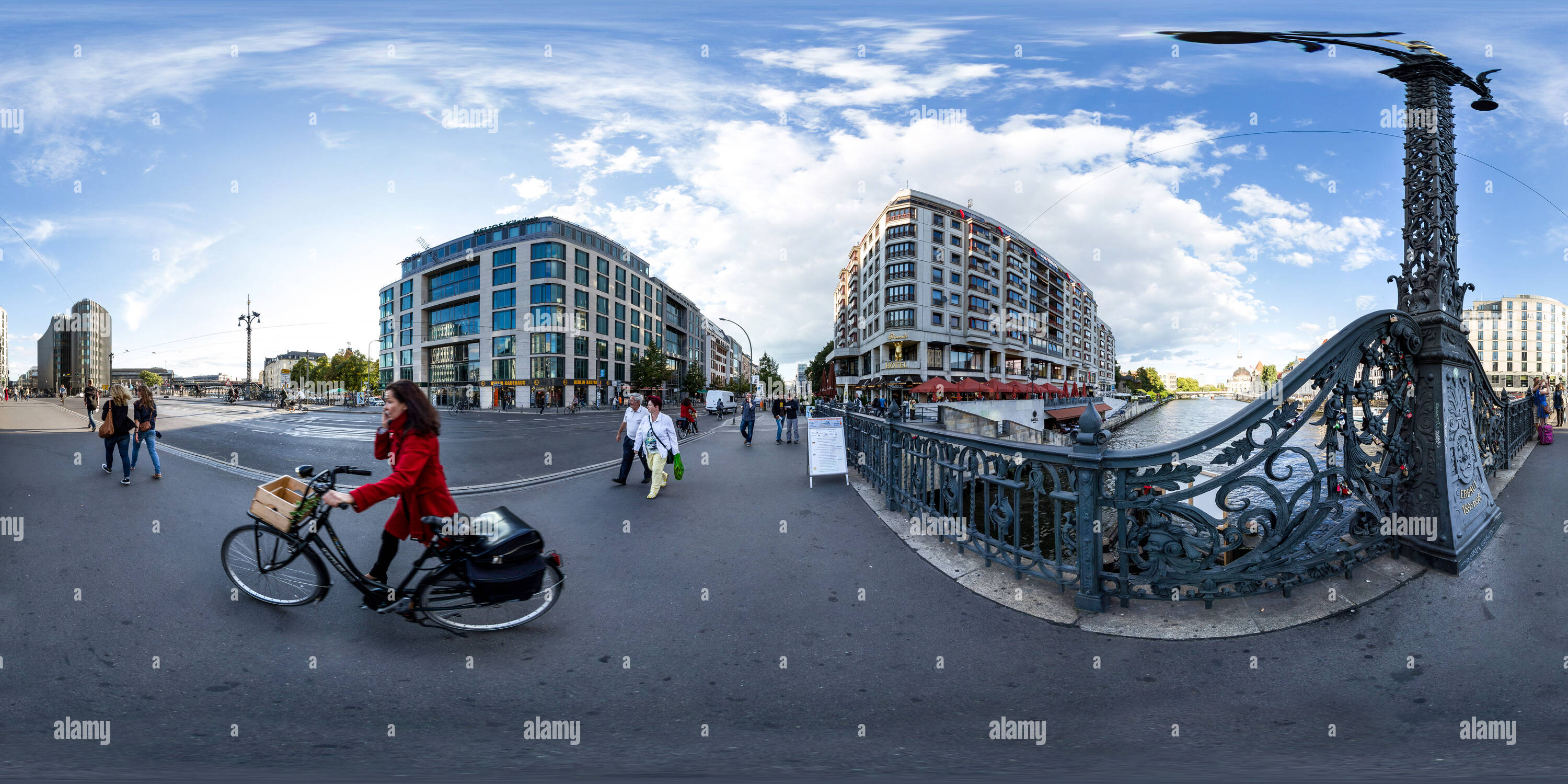 360 Grad Panorama Ansicht von Weindendammer Brücke Berlin