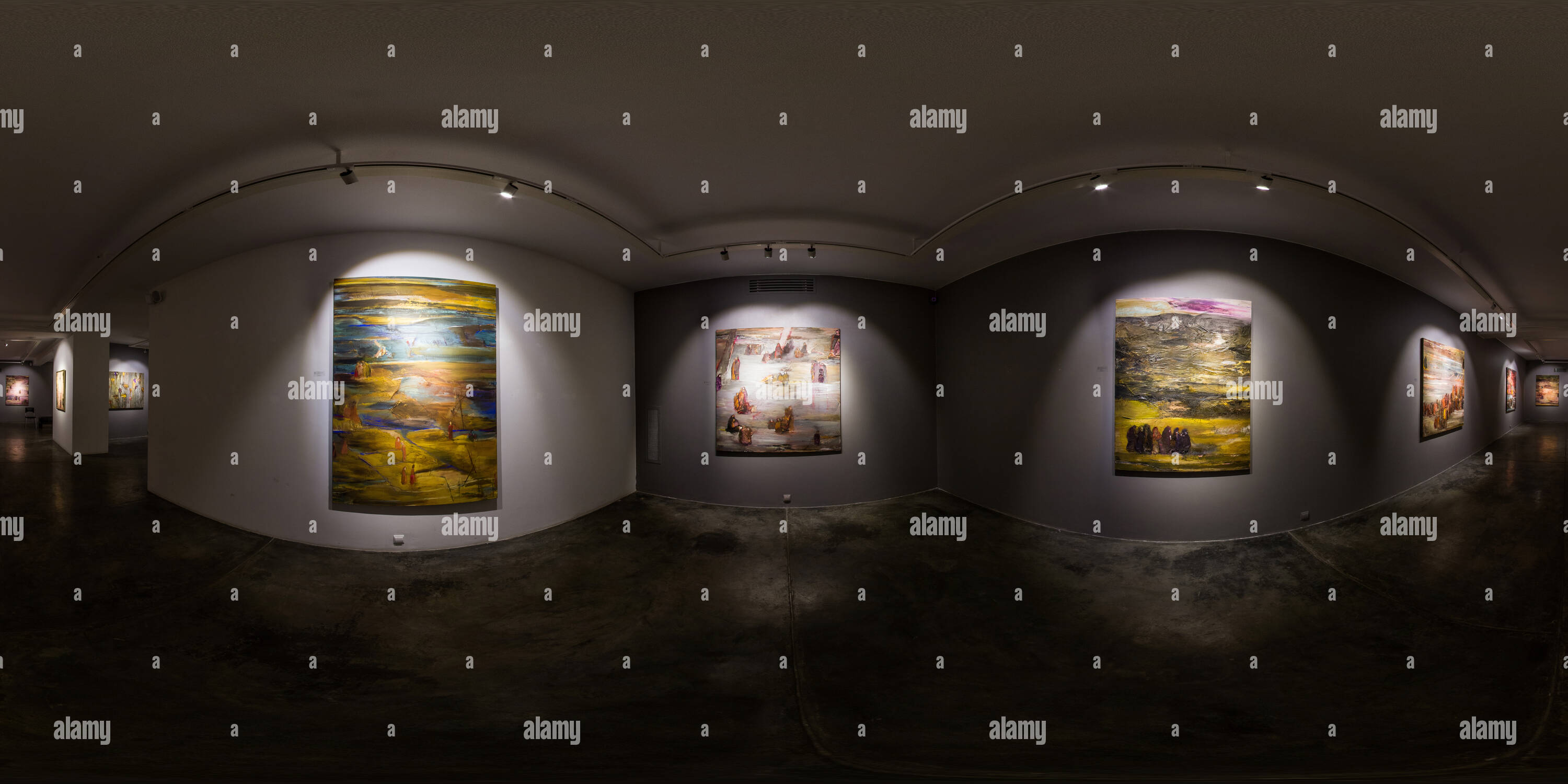 360 Grad Panorama Ansicht von Shirin Art Gallery Sep 2015 Shirin Etehadieh Emigranten, die Ihre Erinnerungen 03.