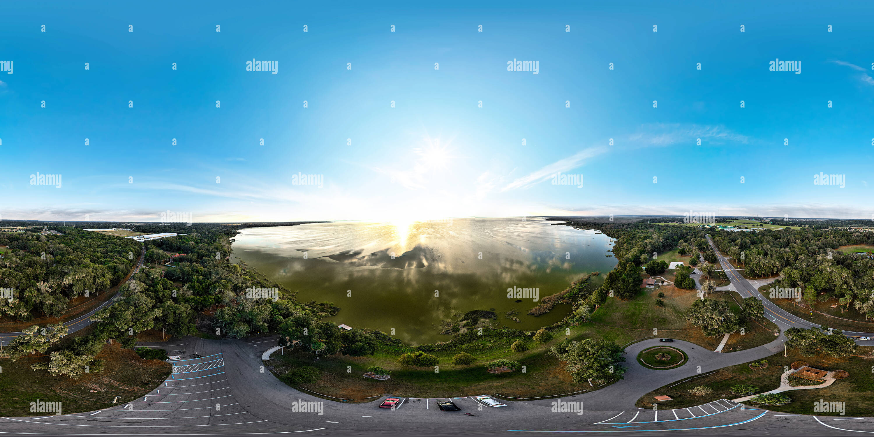 360 Grad Panorama Ansicht von Lake Apopka/Magnolia Park