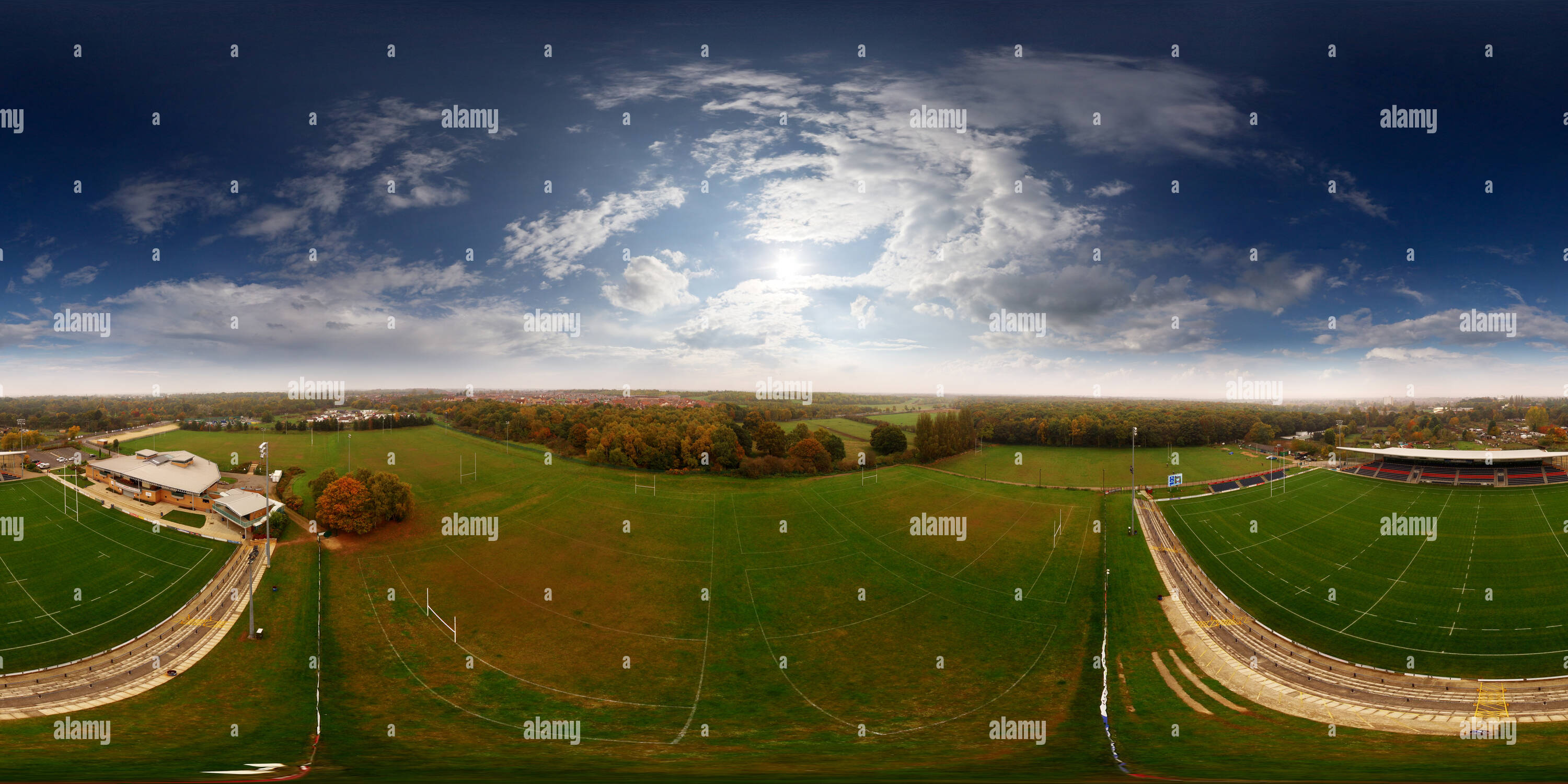 360 Grad Panorama Ansicht von Doncaster Ritter Rugby Ground - armthorpe