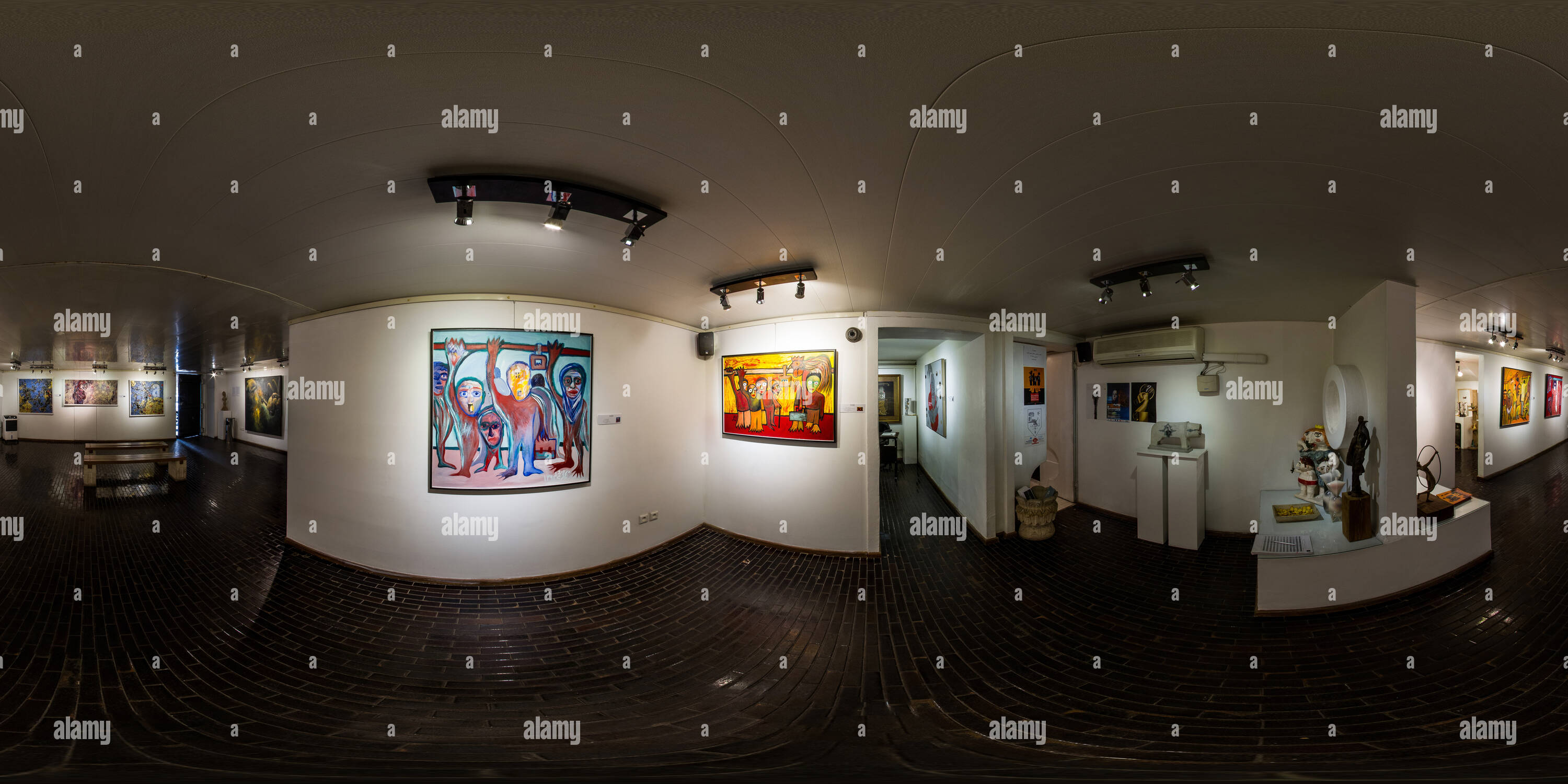 360 Grad Panorama Ansicht von Seyhoun Art Gallery Dez 2015 Gruppenausstellung orientalische Offenbarung 01.