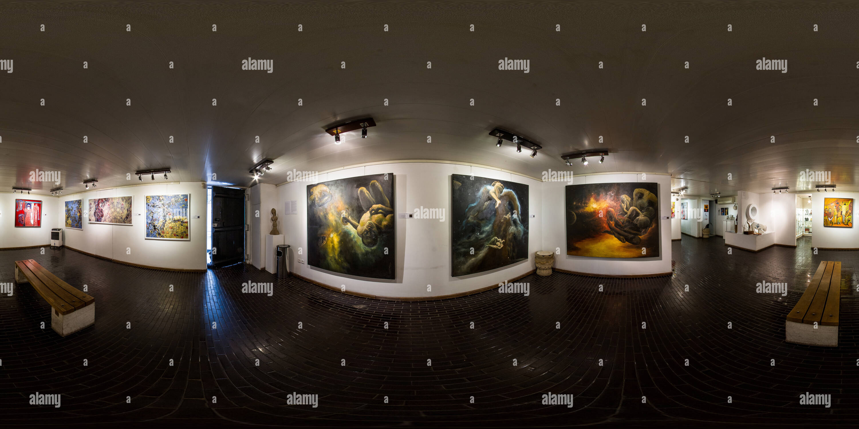 360 Grad Panorama Ansicht von Seyhoun Art Gallery Dez 2015 Gruppenausstellung orientalische Offenbarung 03.