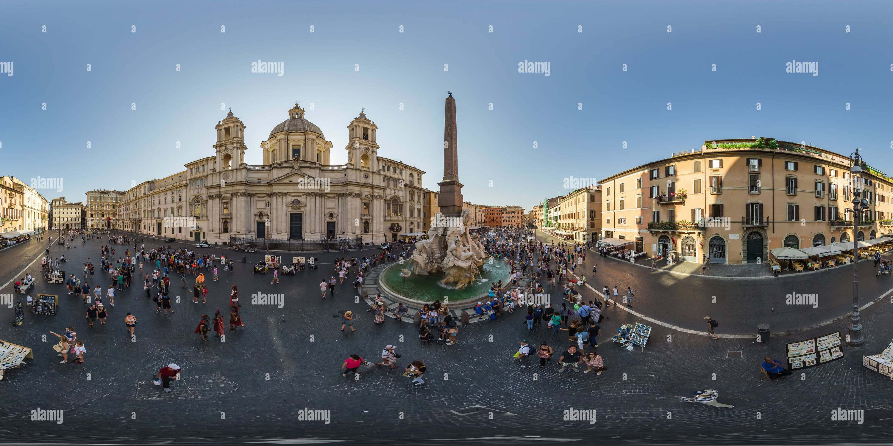 360 Grad Panorama Ansicht von Die Piazza Navona, Rom, Italien, ICH